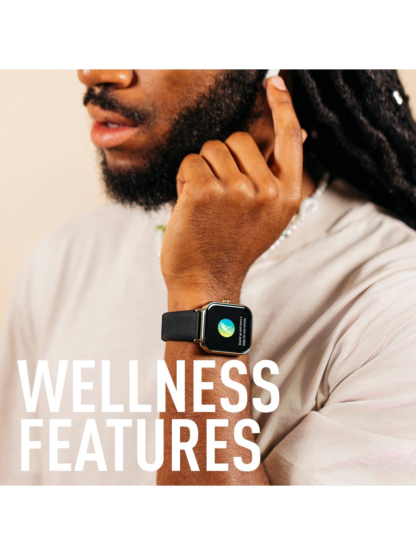 Reflex Active Series 23 Gold Plated Black Strap Smart Watch and