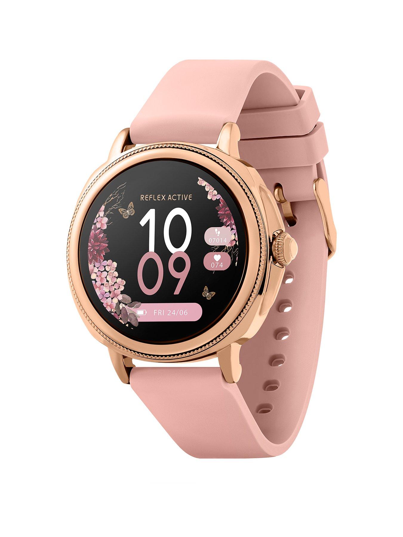 Product photograph of Reflex Active Series 25 Pink Smart Calling Watch from very.co.uk