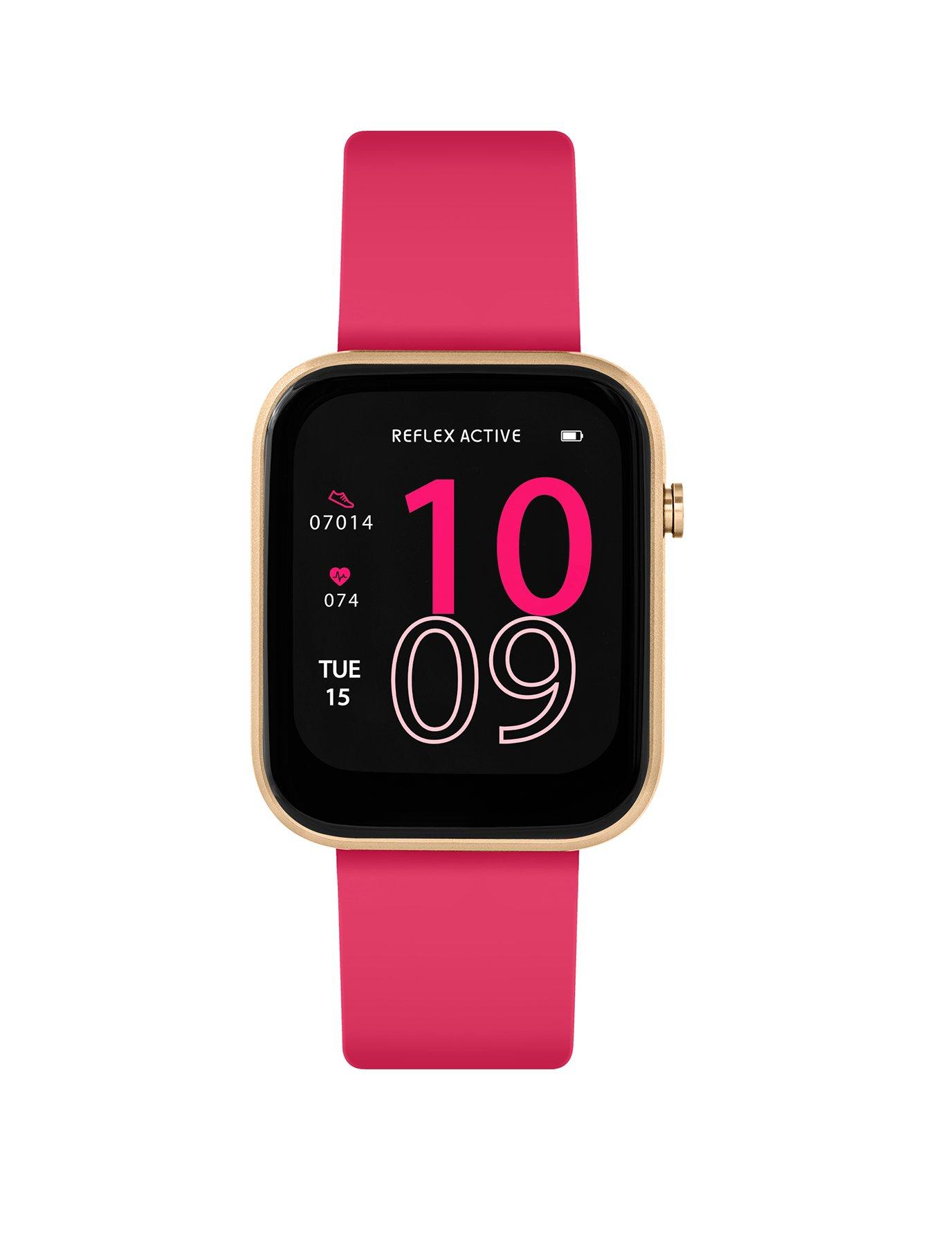 Reflex Active Series 12 Pink Strap Smart Watch