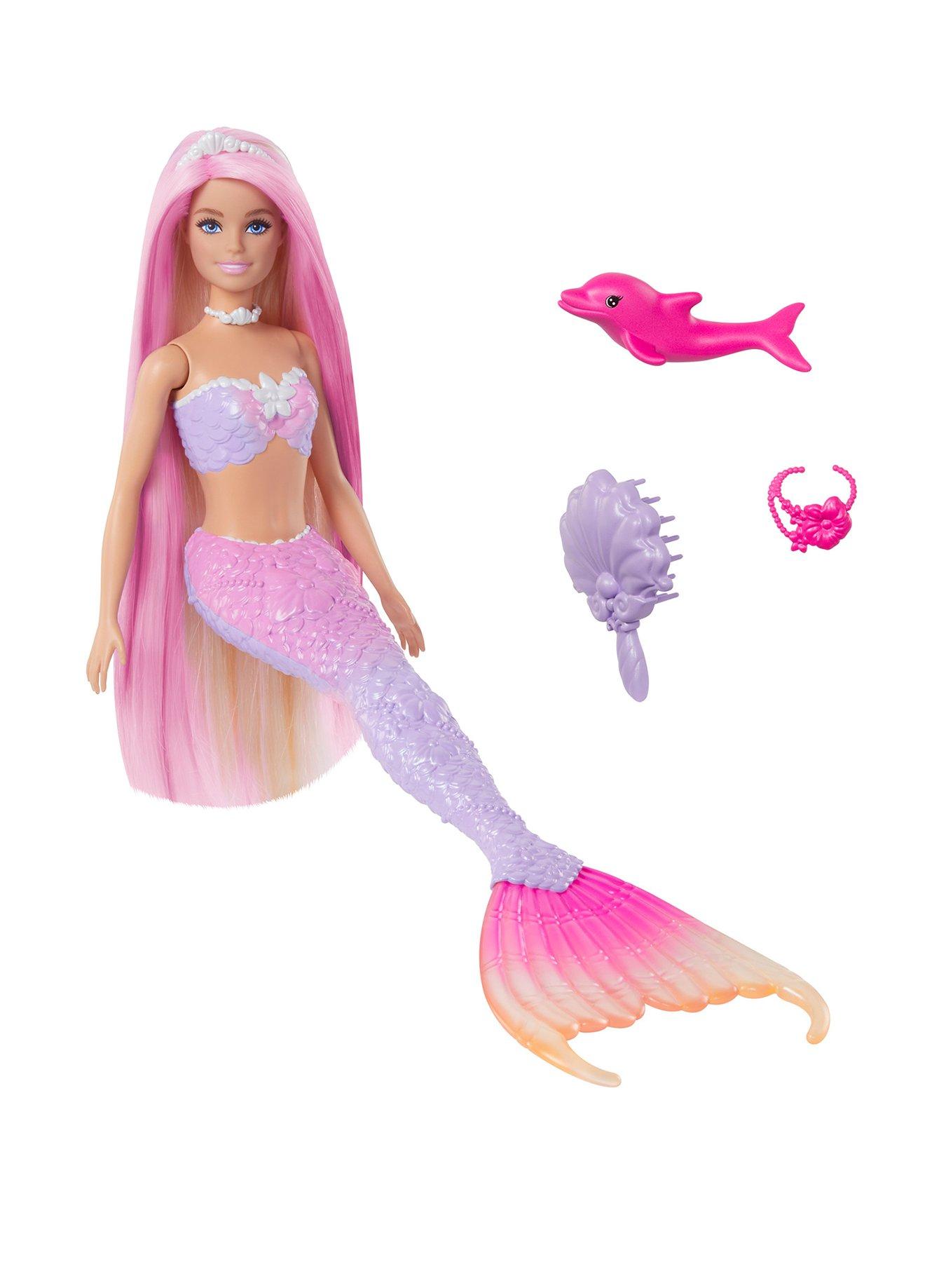 Blonde Barbie Doll with Swimsuit and Beach-Themed Accessories