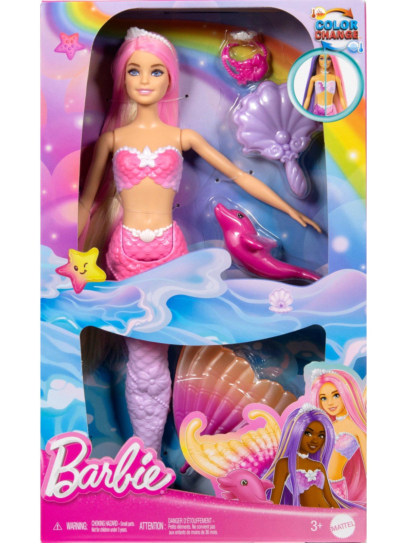 Changing color barbie sale