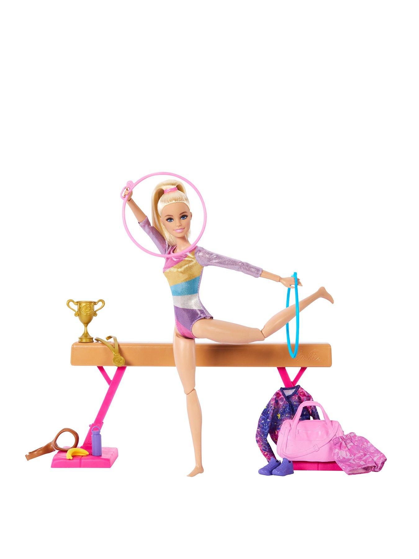 Barbie Gymnastics Playset, Doll and Accessories