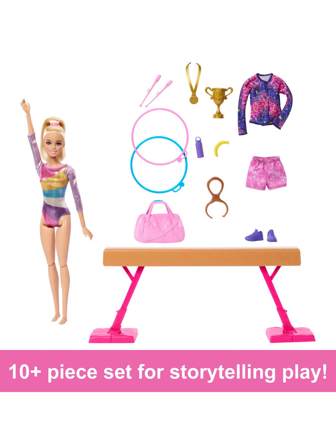 Barbie Gymnastics Playset Doll and Accessories Very