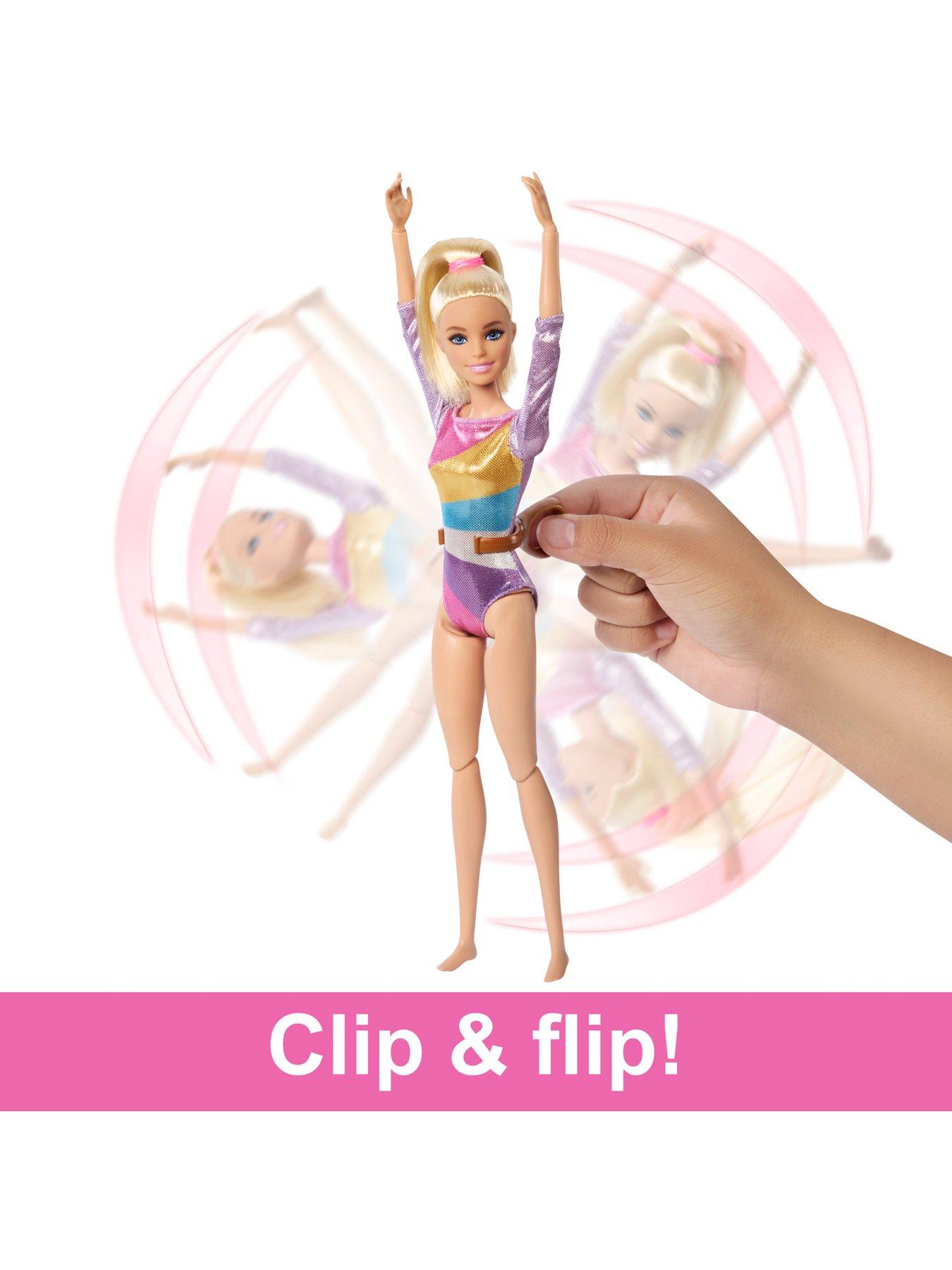 Barbie gymnastics discount playset with doll