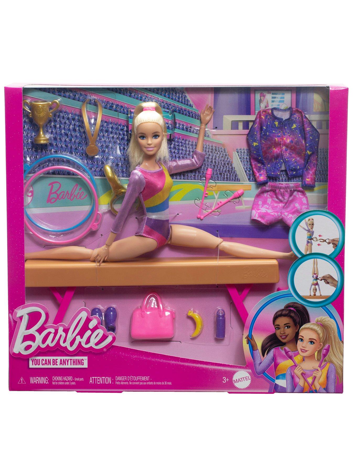 Barbie doll 2024 gymnastics set