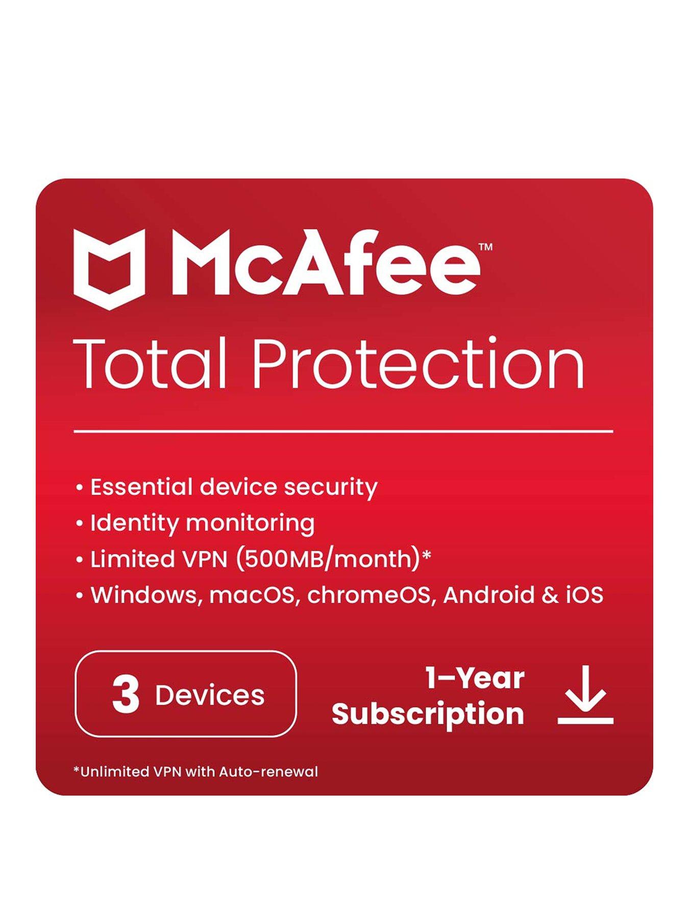 Image 1 of 7 of McAfee Total Protection - 3-Devices - 1 Year Subscription (Digital Download)