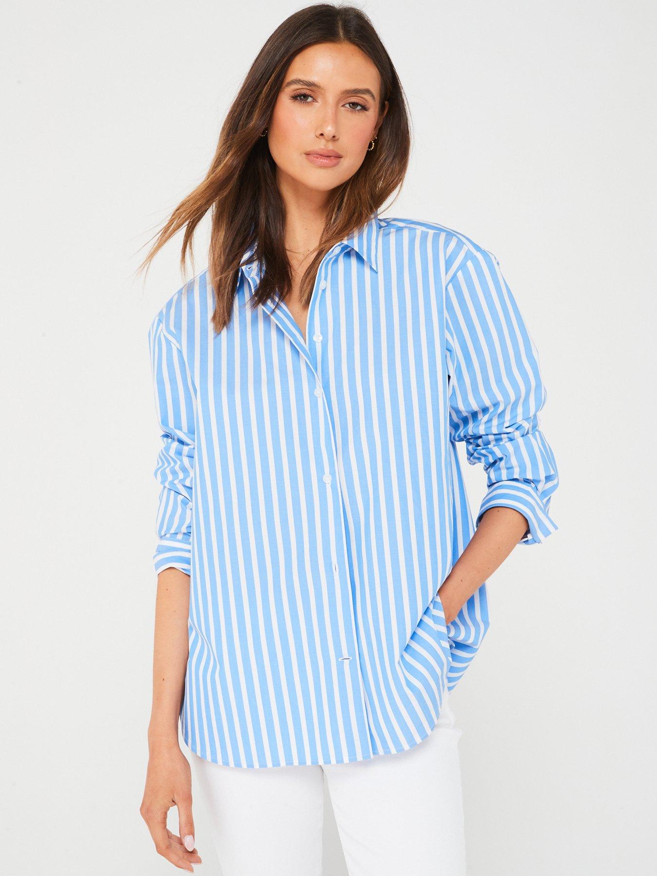 Tommy Hilfiger Stripe Shirt - Blue | Very.co.uk