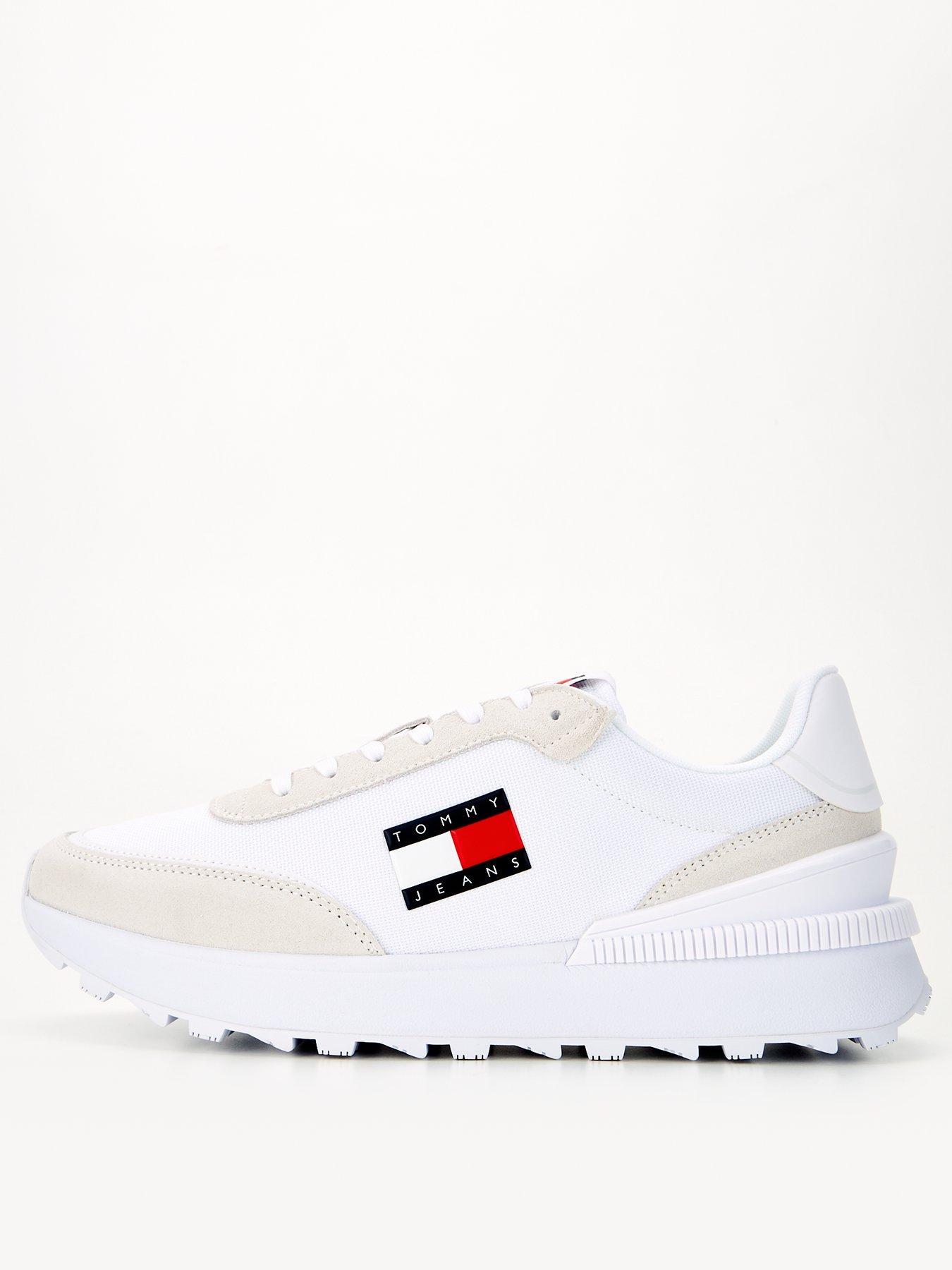 Tommy Jeans Technical Runner Trainer - White, White, Size 40, Men