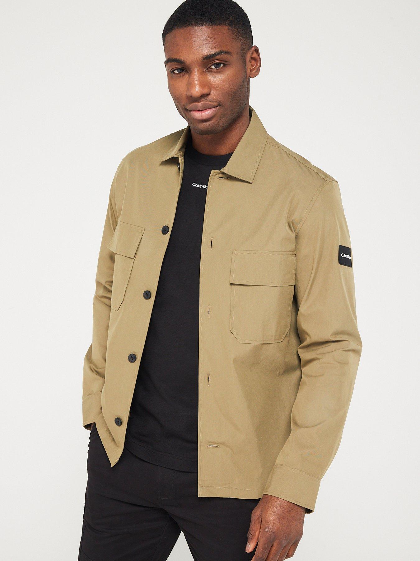 Mens on sale khaki overshirt