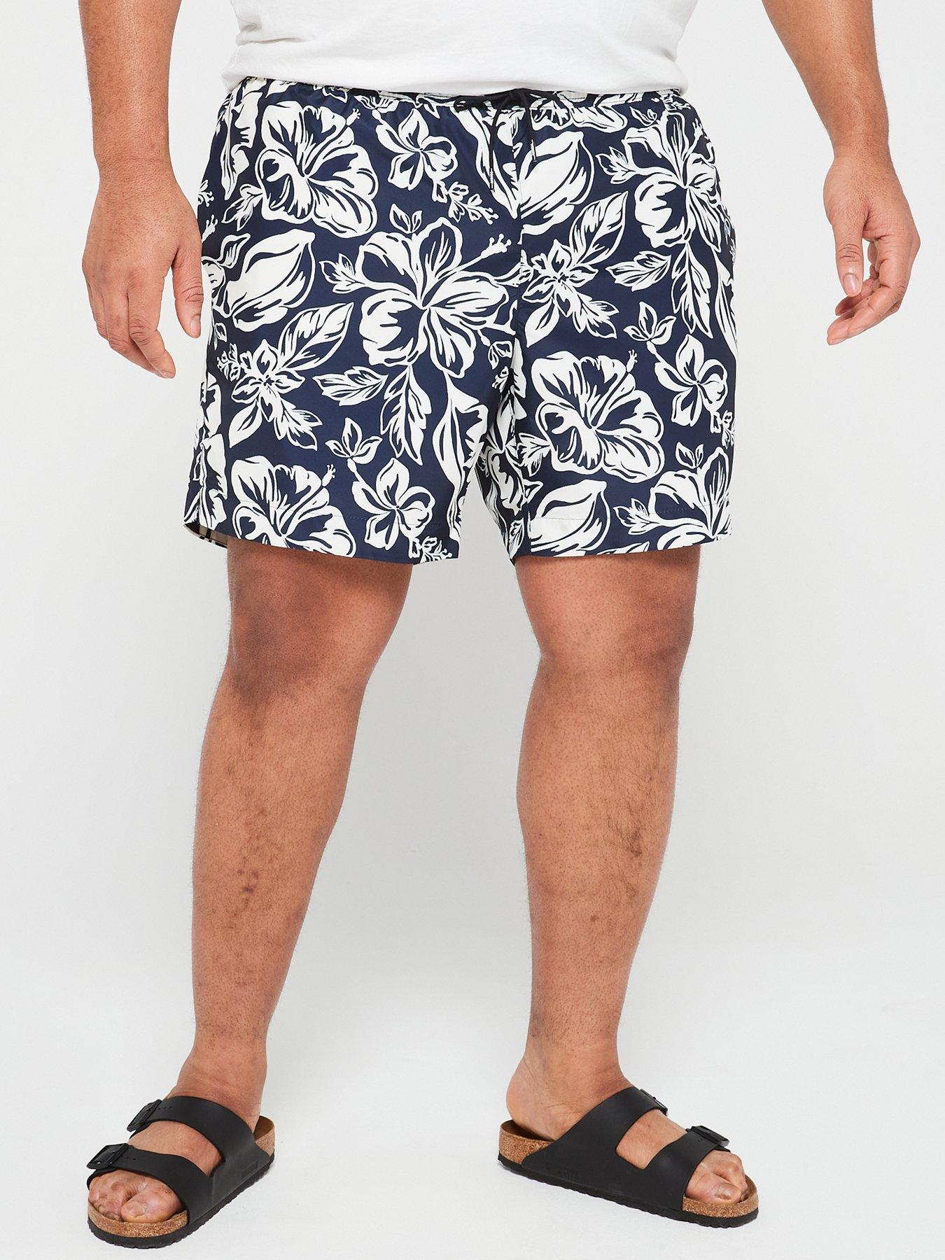 Big Tall Medium Drawstring Print Swimshort