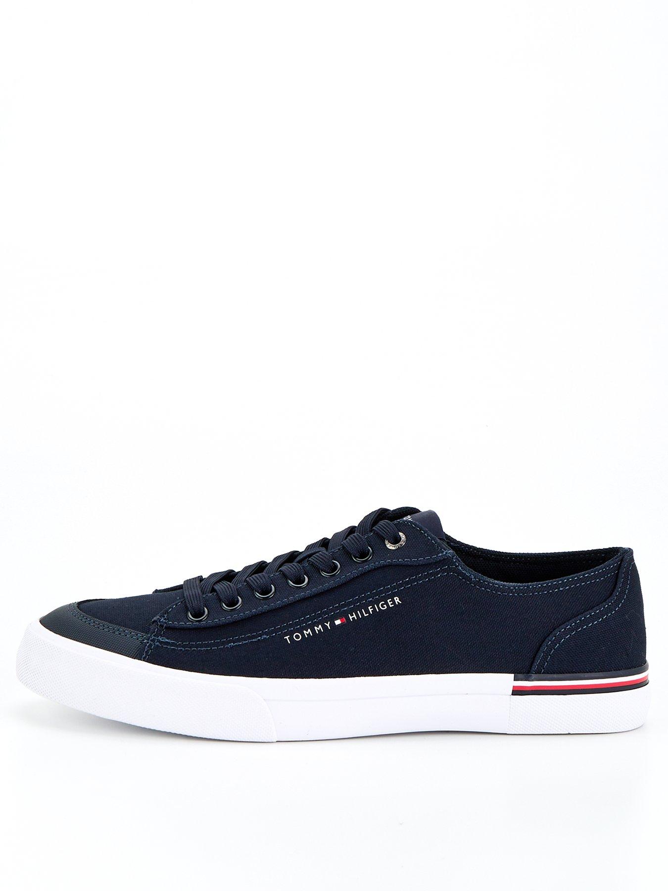 tommy hilfiger corporate vulc canvas trainer - navy
