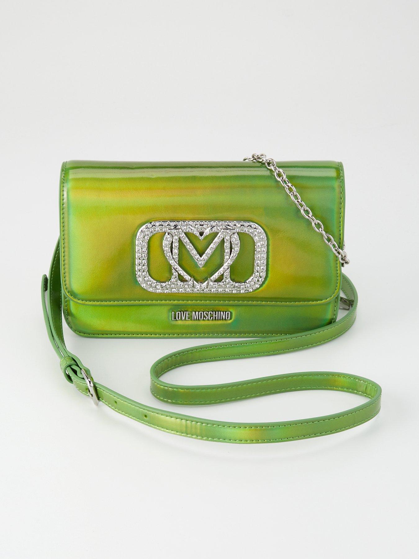 LOVE MOSCHINO Chain Strap Cross body Bag Green very