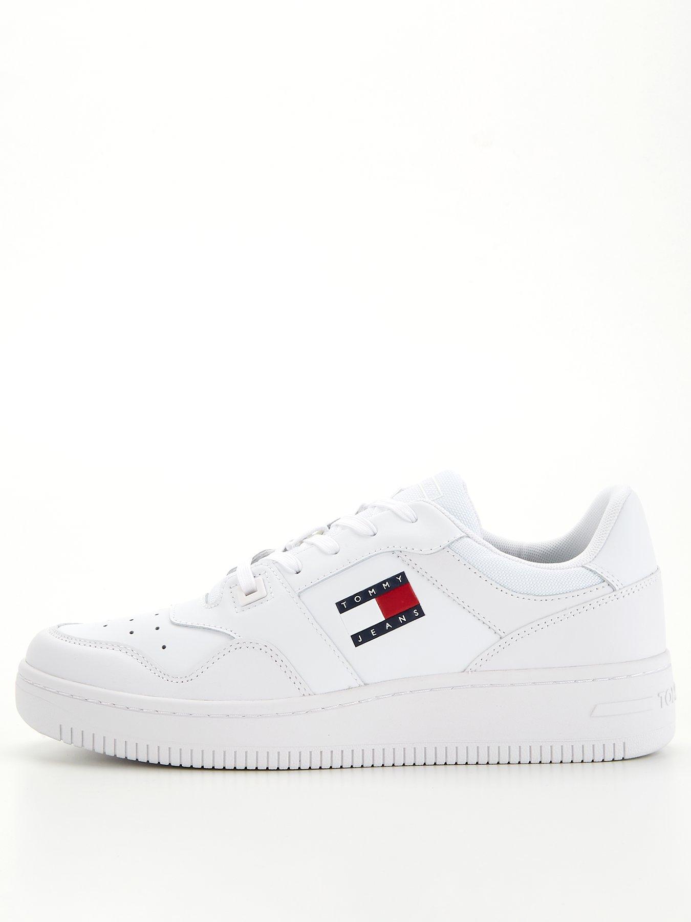 Tommy Jeans Retro Basket Trainer - White | Very.co.uk