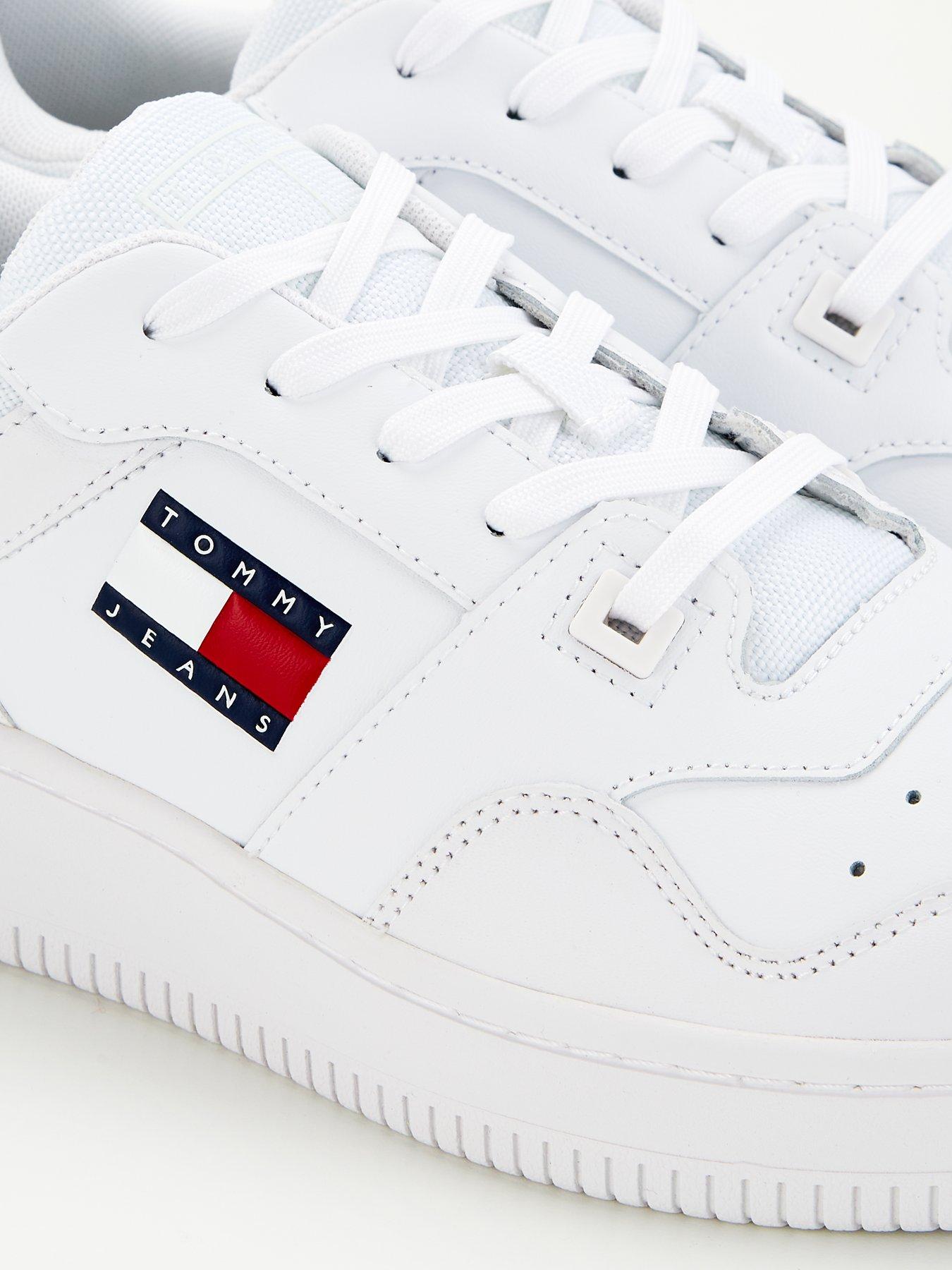 Tommy Jeans Retro Basket Trainer - White | Very.co.uk