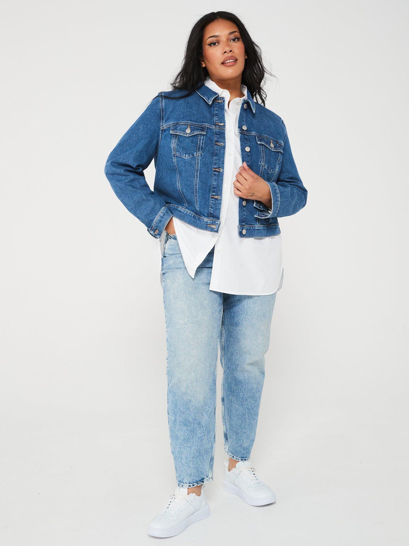 Tommy Hilfiger Plus Size Denim Jacket - Blue | Very.co.uk