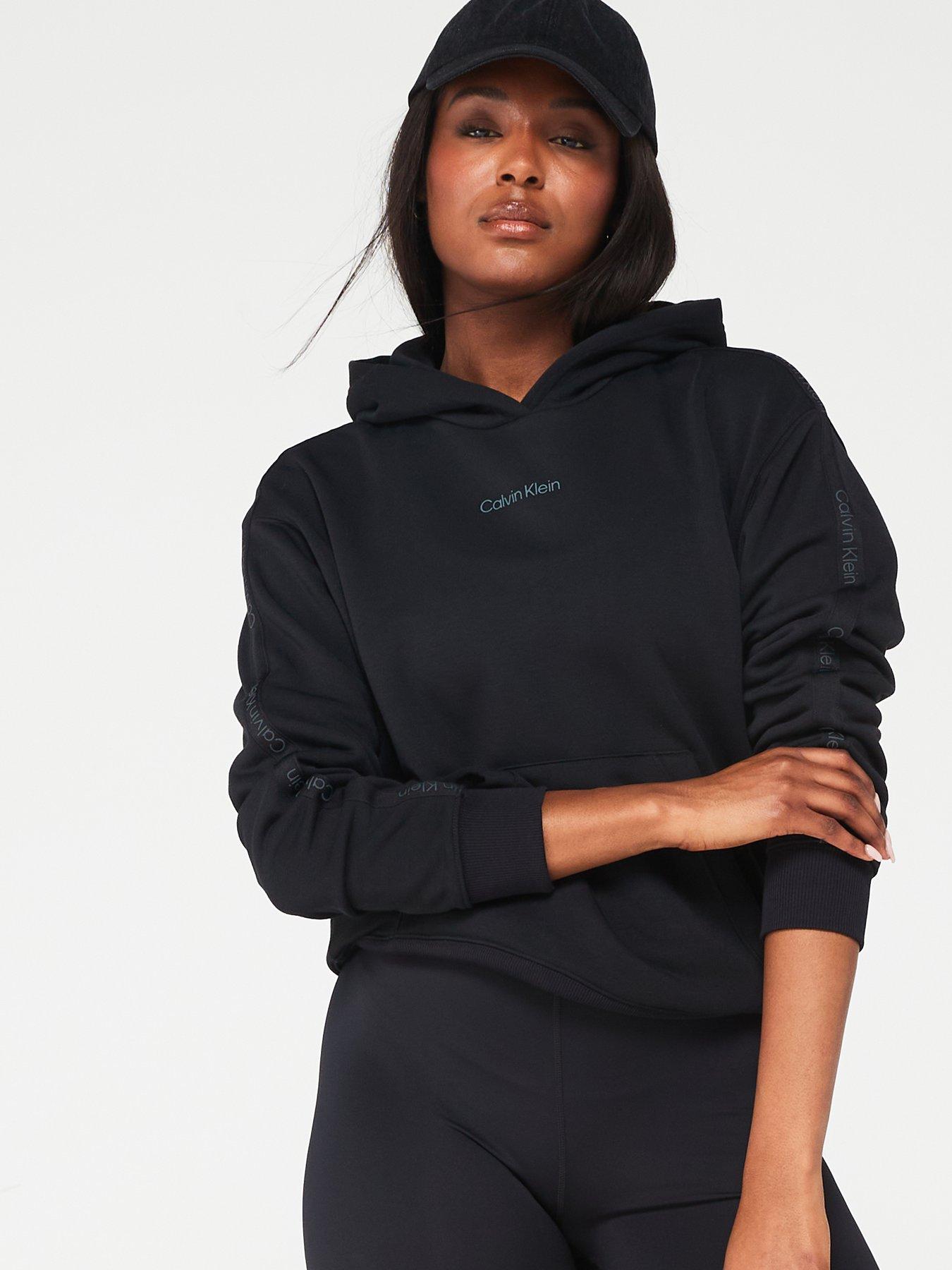 Calvin Klein Sport Logo Hoodie - Black | Very.co.uk