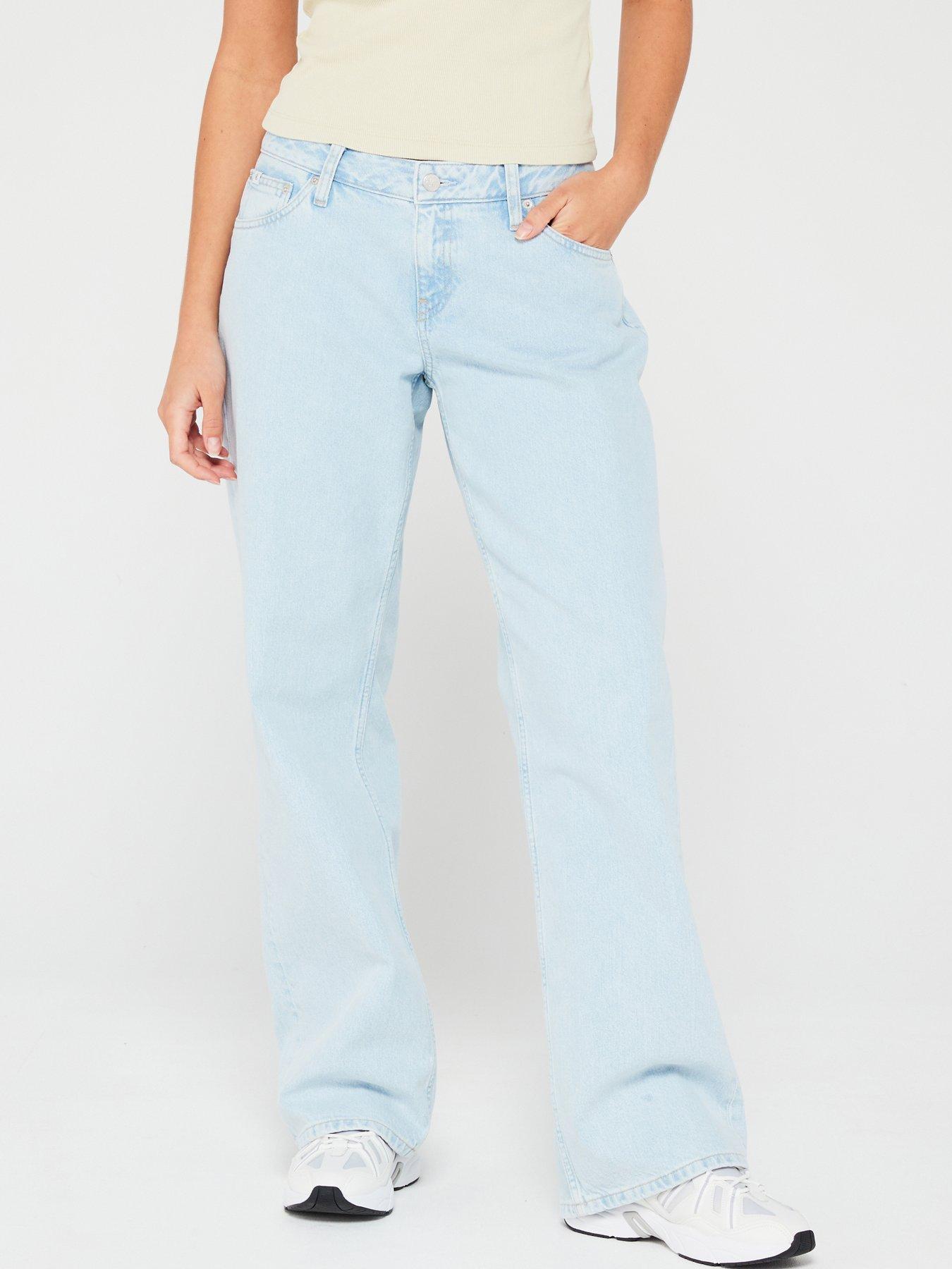 undefined Low Rise Extreme Baggy Jeans - Blue