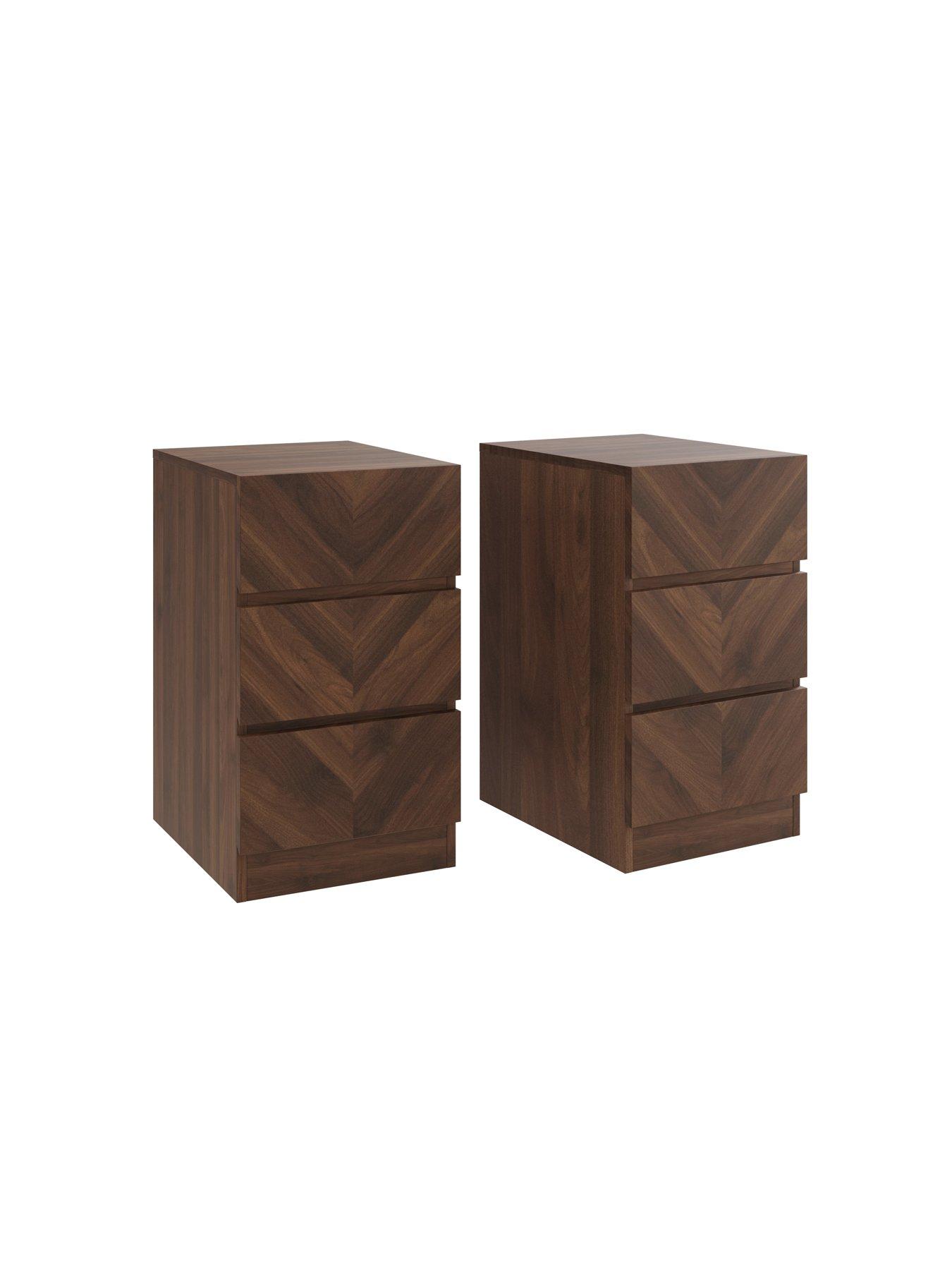 Image 5 of 5 of GFW Catania 4 Piece Package Deal - 3 Door, 4 Drawer Wardrobe, 4 Drawer Chest&nbsp;and 2 Bedside Chests -Walnut