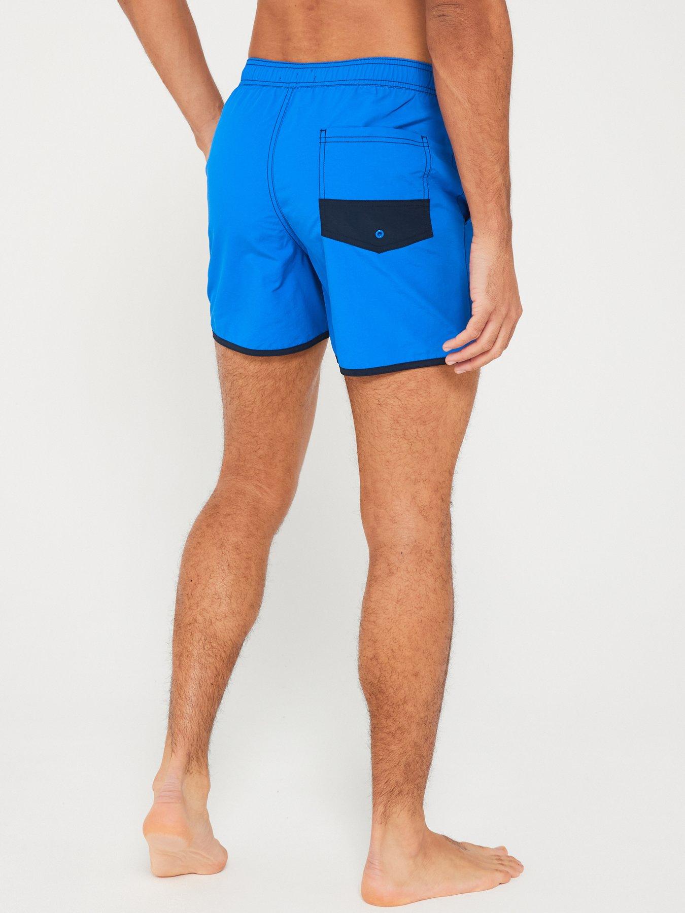 Tommy Hilfiger Slim Fit Medium Drawstring Swim Shorts Blue