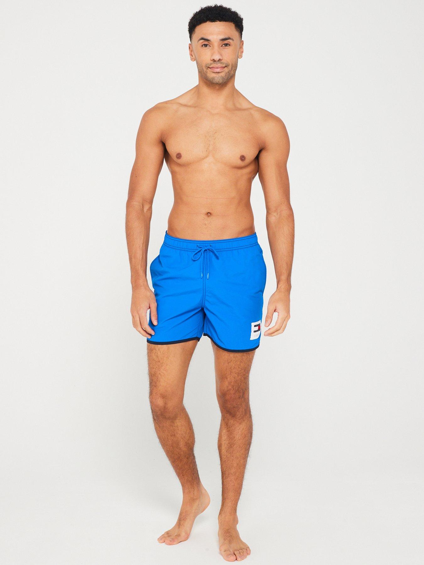 Tommy Hilfiger Slim Fit Medium Drawstring Swim Shorts Blue