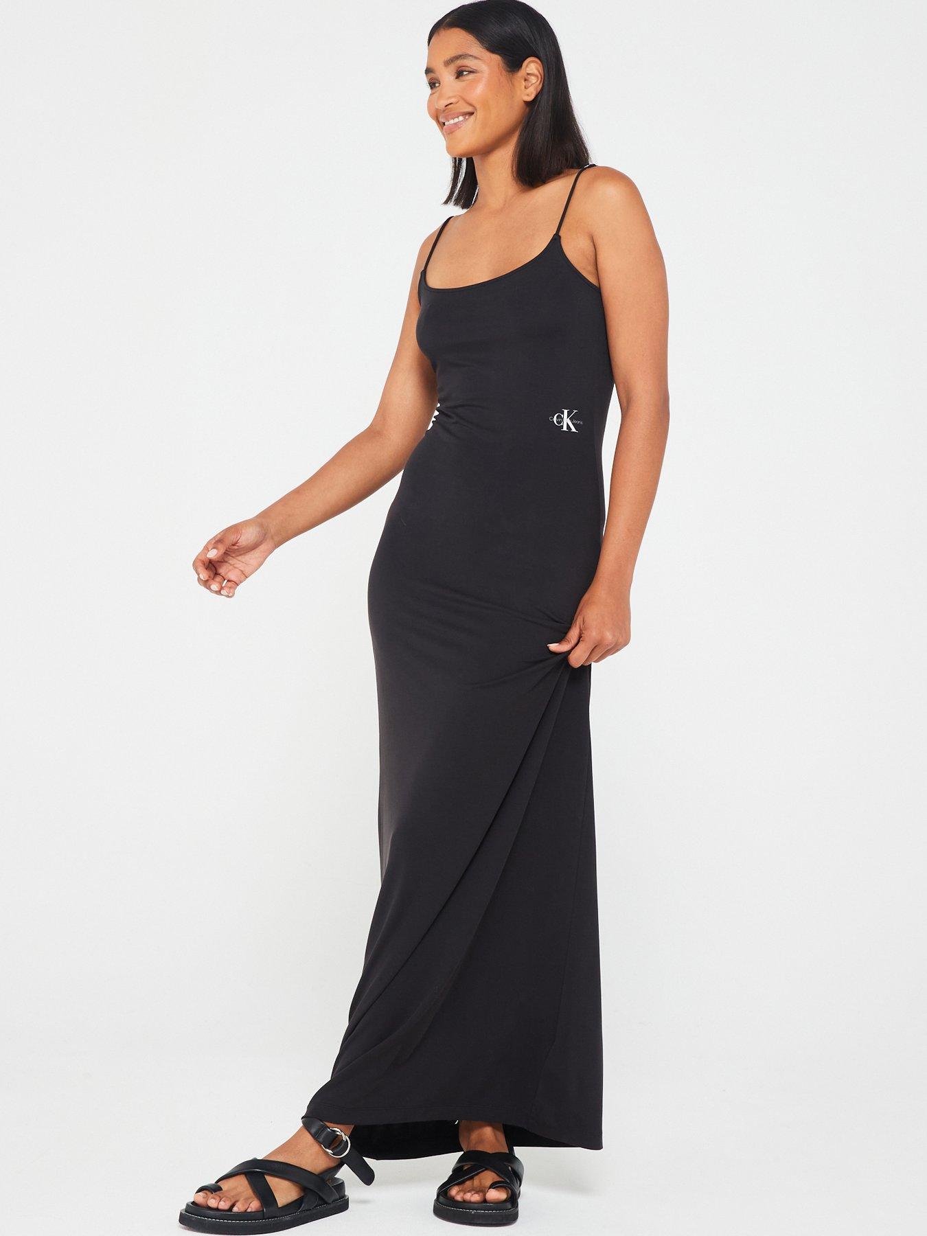 Calvin Klein Jeans Racerback Maxi Dress - Black