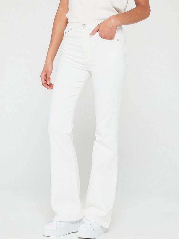 Tommy Jeans High Rise Flared Jeans - Blue | Very.co.uk
