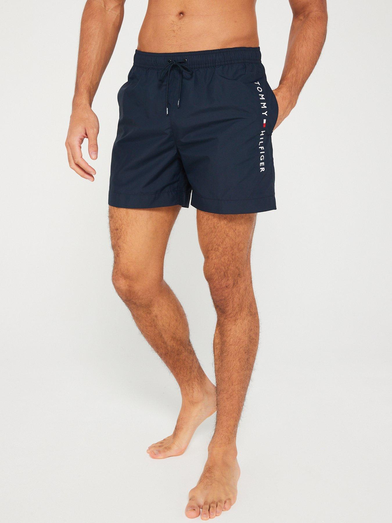 undefined Medium Drawstring Swim Shorts - Navy
