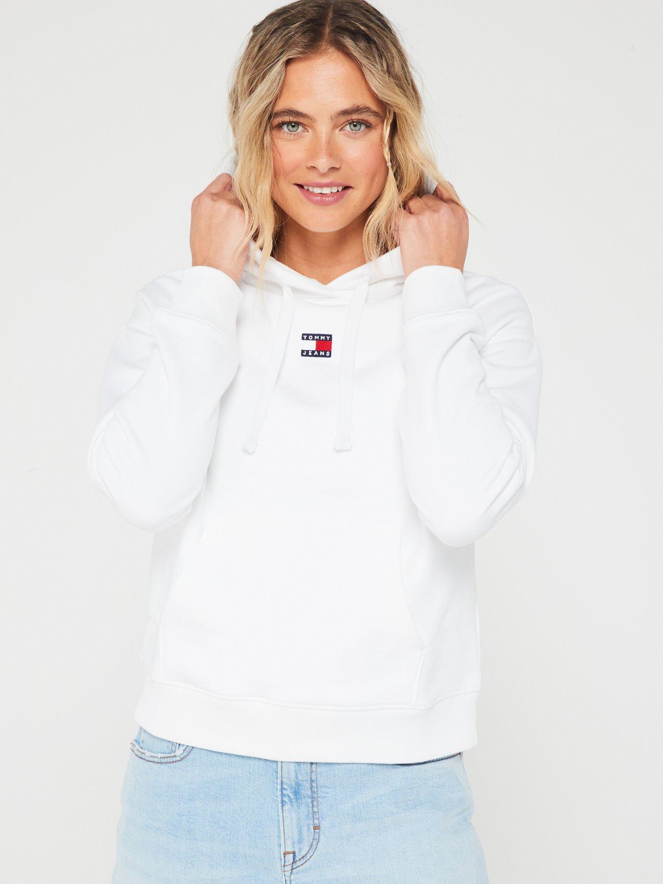 Tommy jeans best sale hoodie white