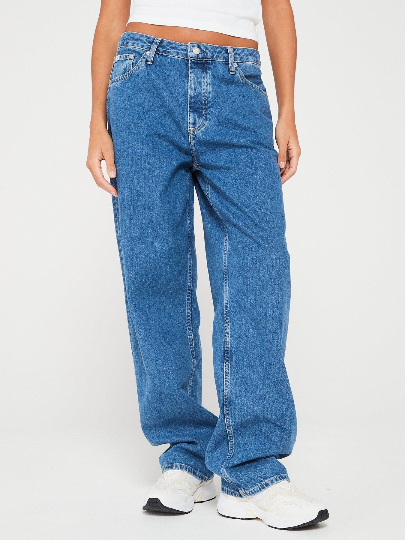 Calvin Klein Jeans 90's Straight Jeans - Blue | Very.co.uk