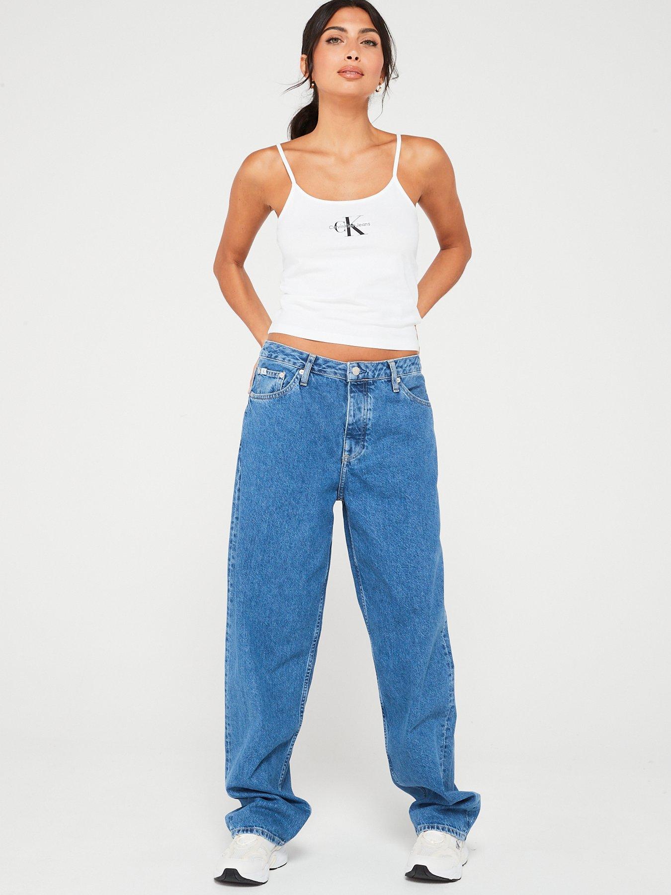 Calvin Klein Jeans 90's Straight Jeans - Blue | Very.co.uk