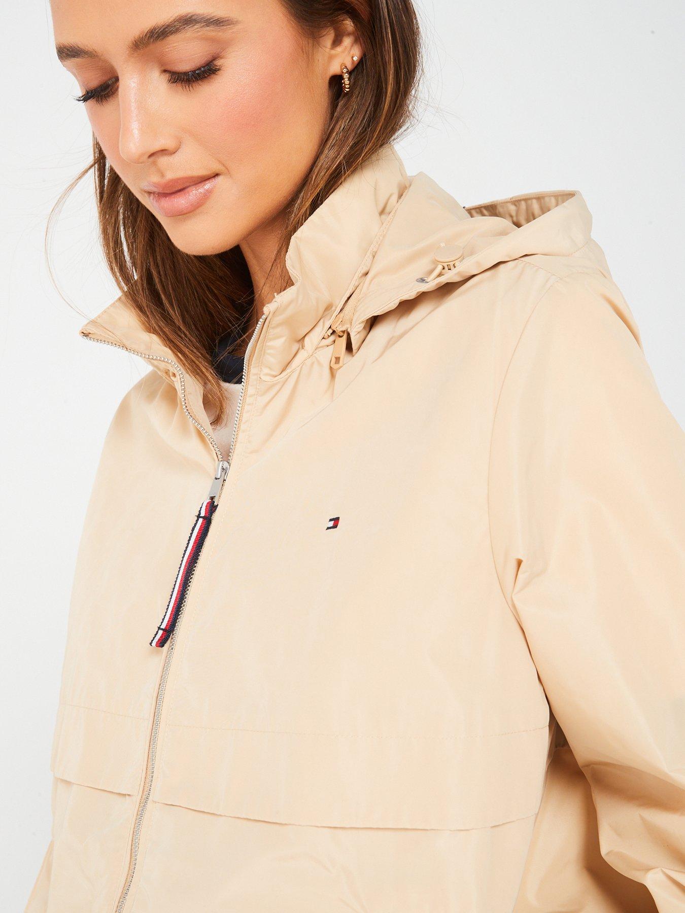 Tommy Hilfiger Lightweight Hooded Windbreaker Jacket - Beige