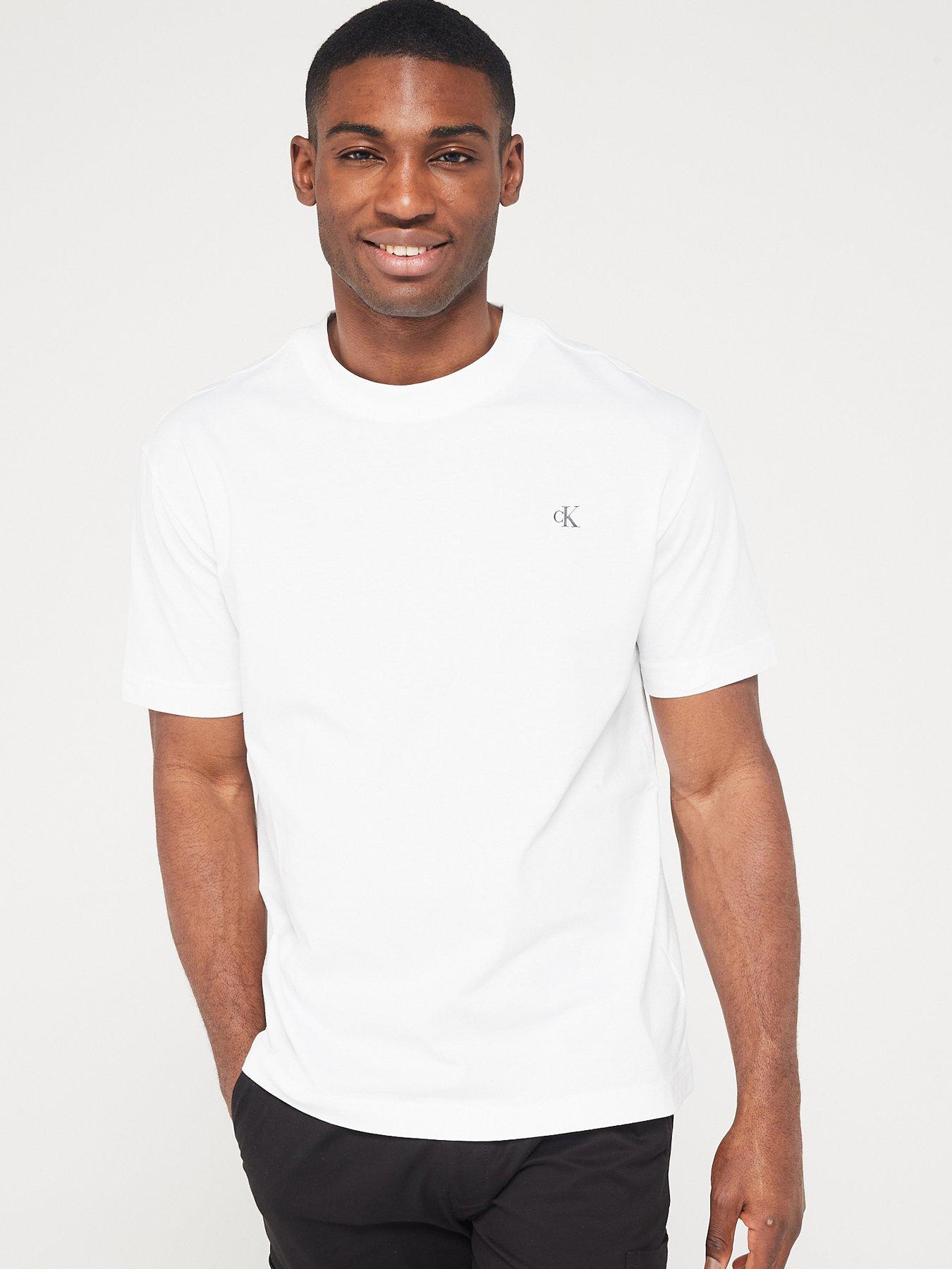 Calvin Klein Jeans stacked logo t-shirt in white