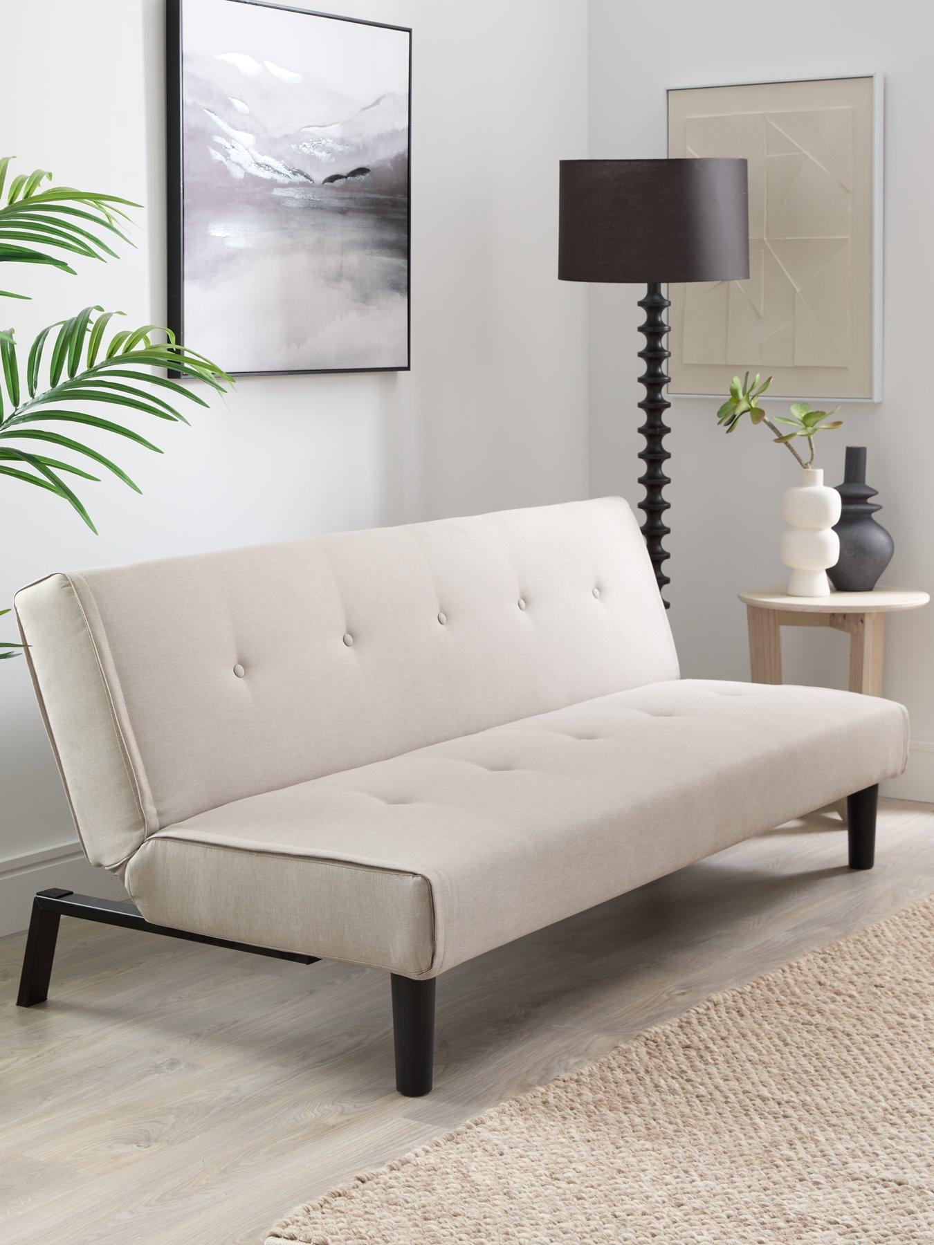 Product photograph of Very Home Dax Fabric Sofa Bed - Natural - Fsc Reg Certified from very.co.uk