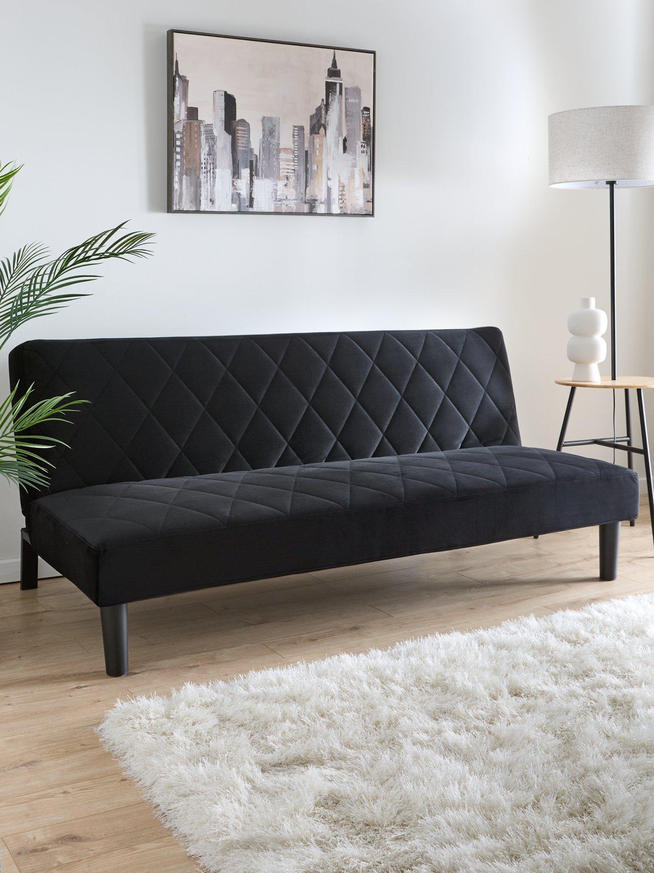 Product photograph of Everyday Baxter Sofa Bed - Black from very.co.uk