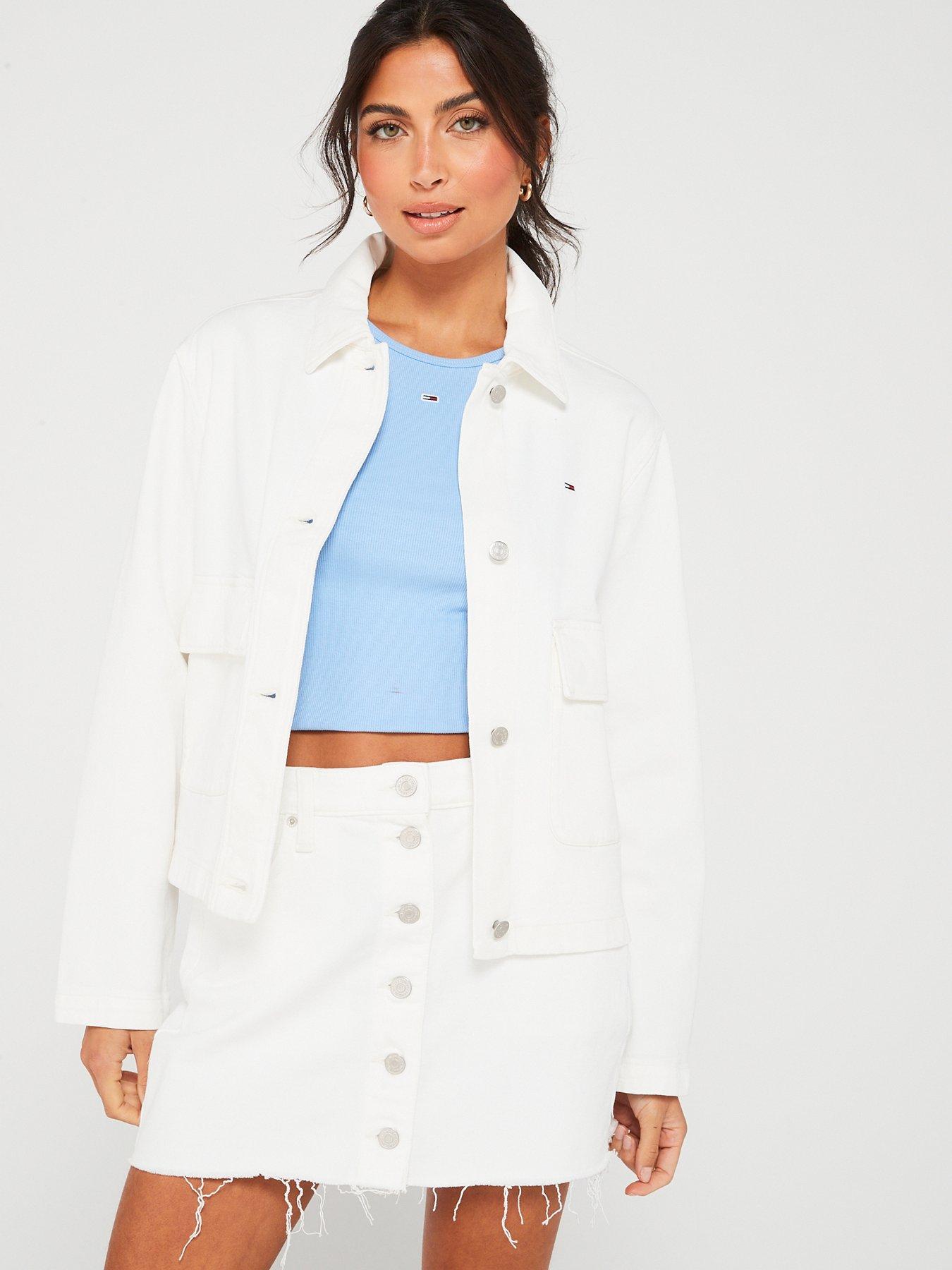 tommy jeans denim jacket - white