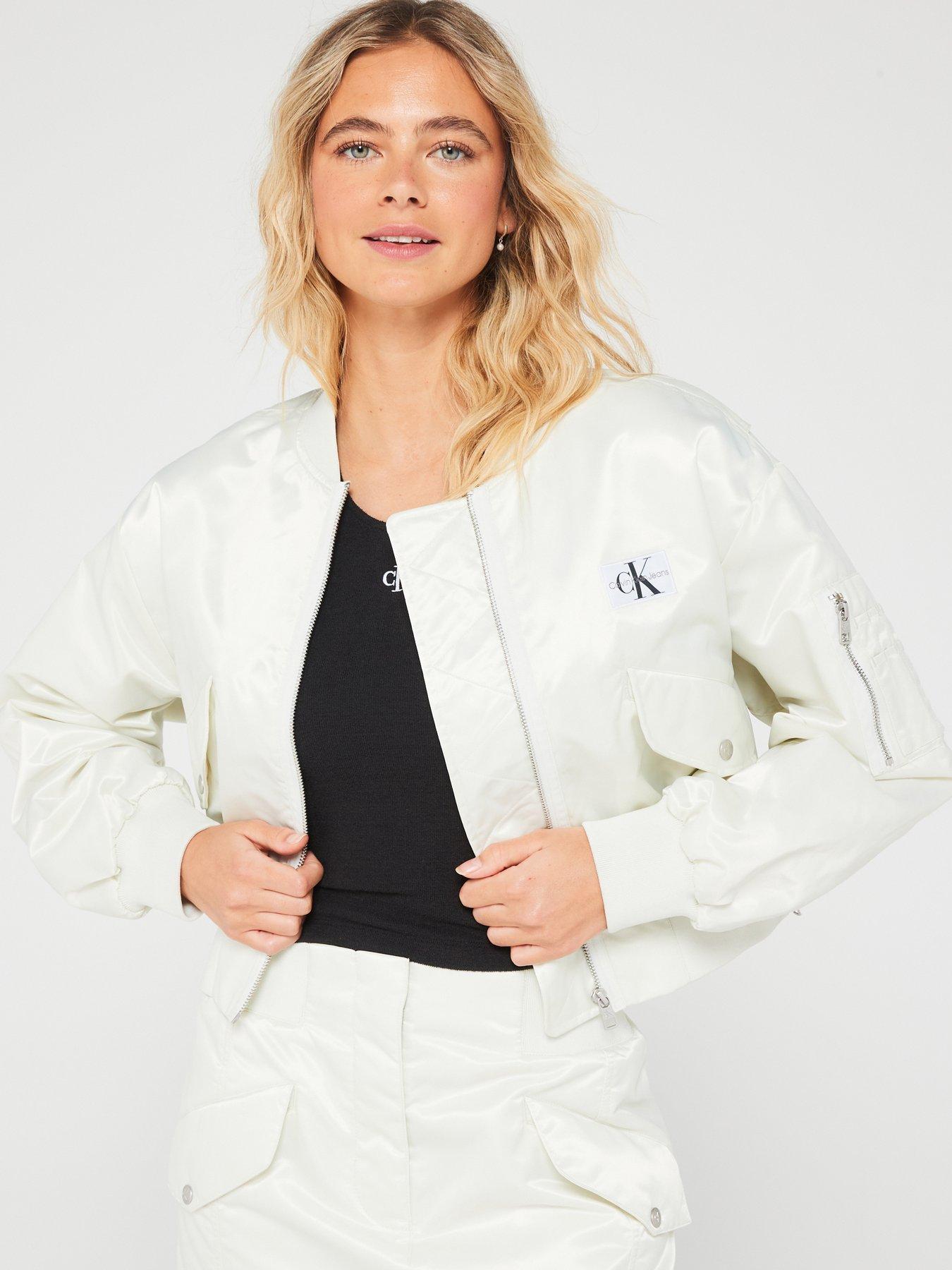 Cheap white bomber jacket hotsell