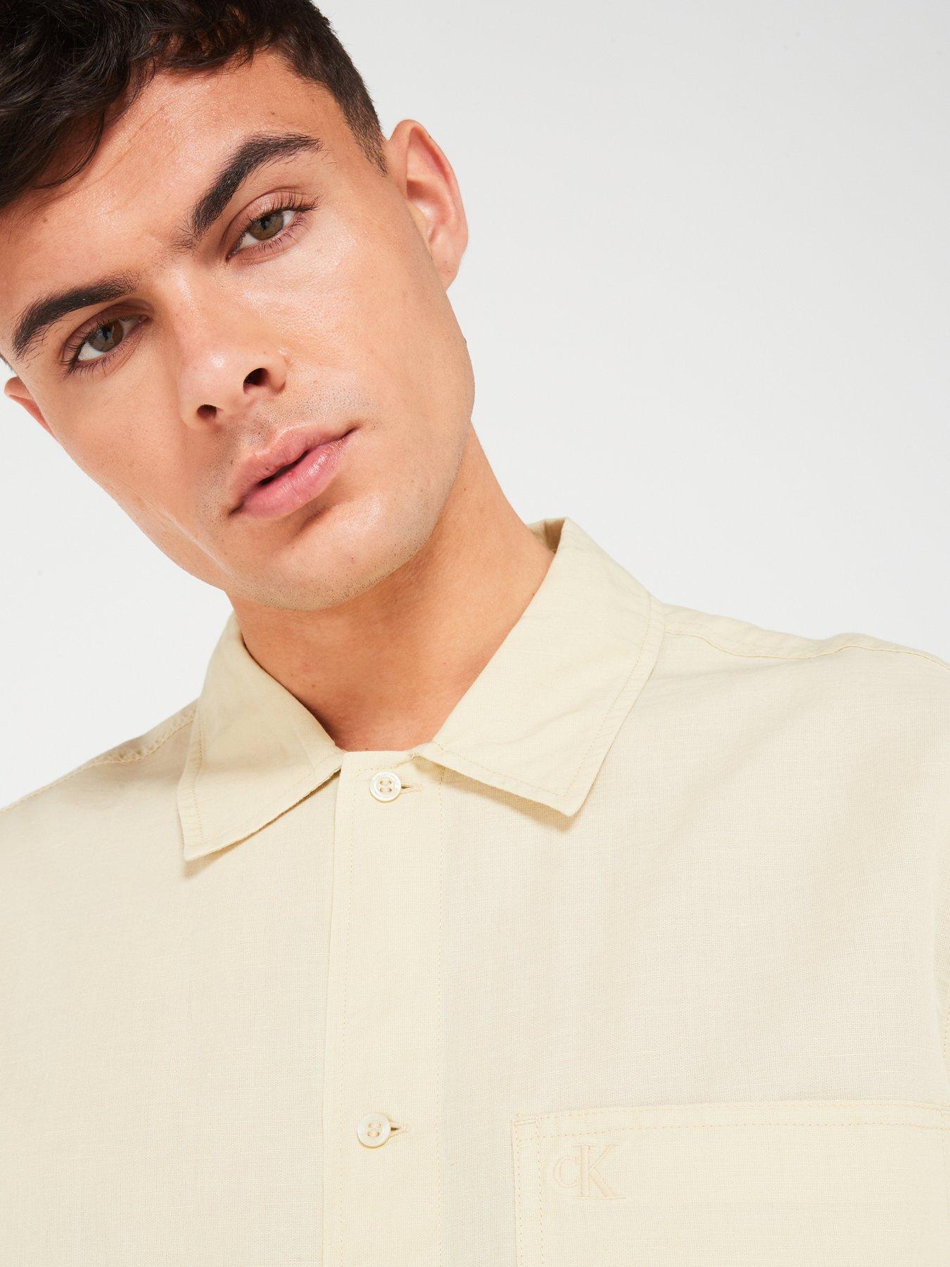 Image 4 of 4 of Calvin Klein Jeans Linen Ss Shirt