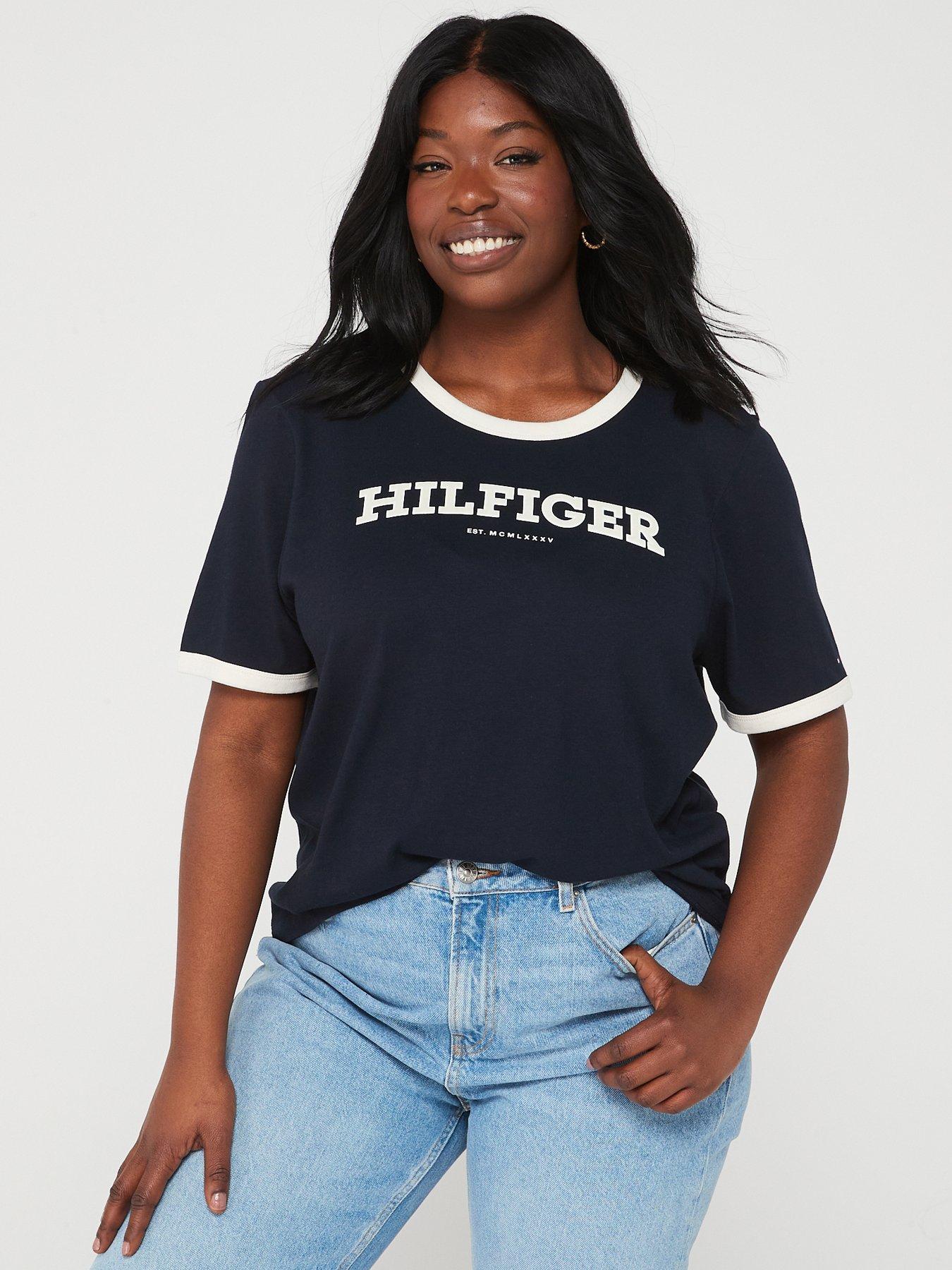 Plus Size Monotype Varisty T Shirt Navy