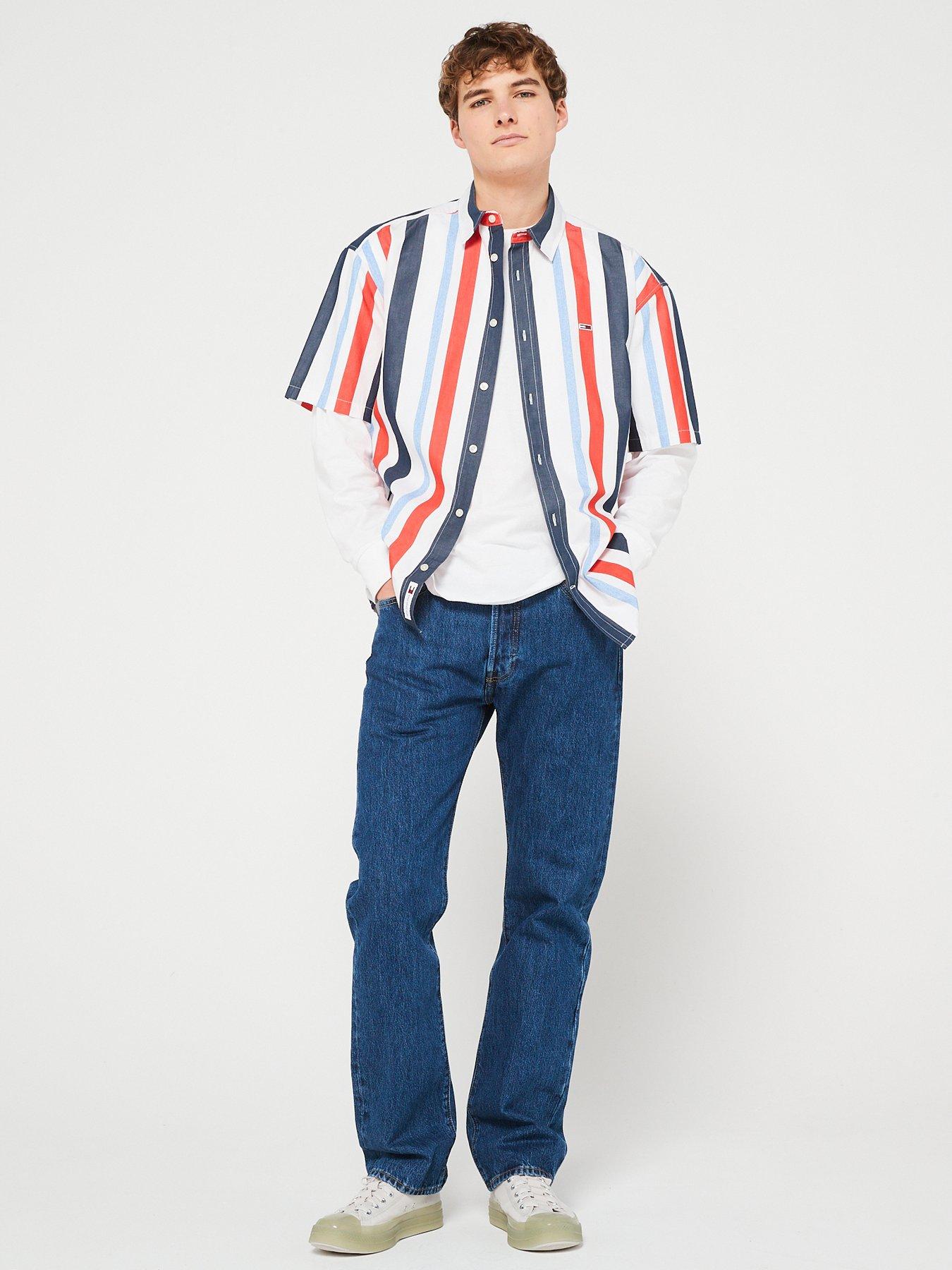 Tommy jeans best sale back stripe tee