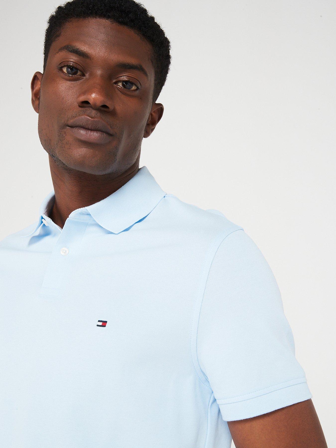 Tommy Hilfiger 1985 Regular Fit Polo Shirt - Light Blue | Very.co.uk