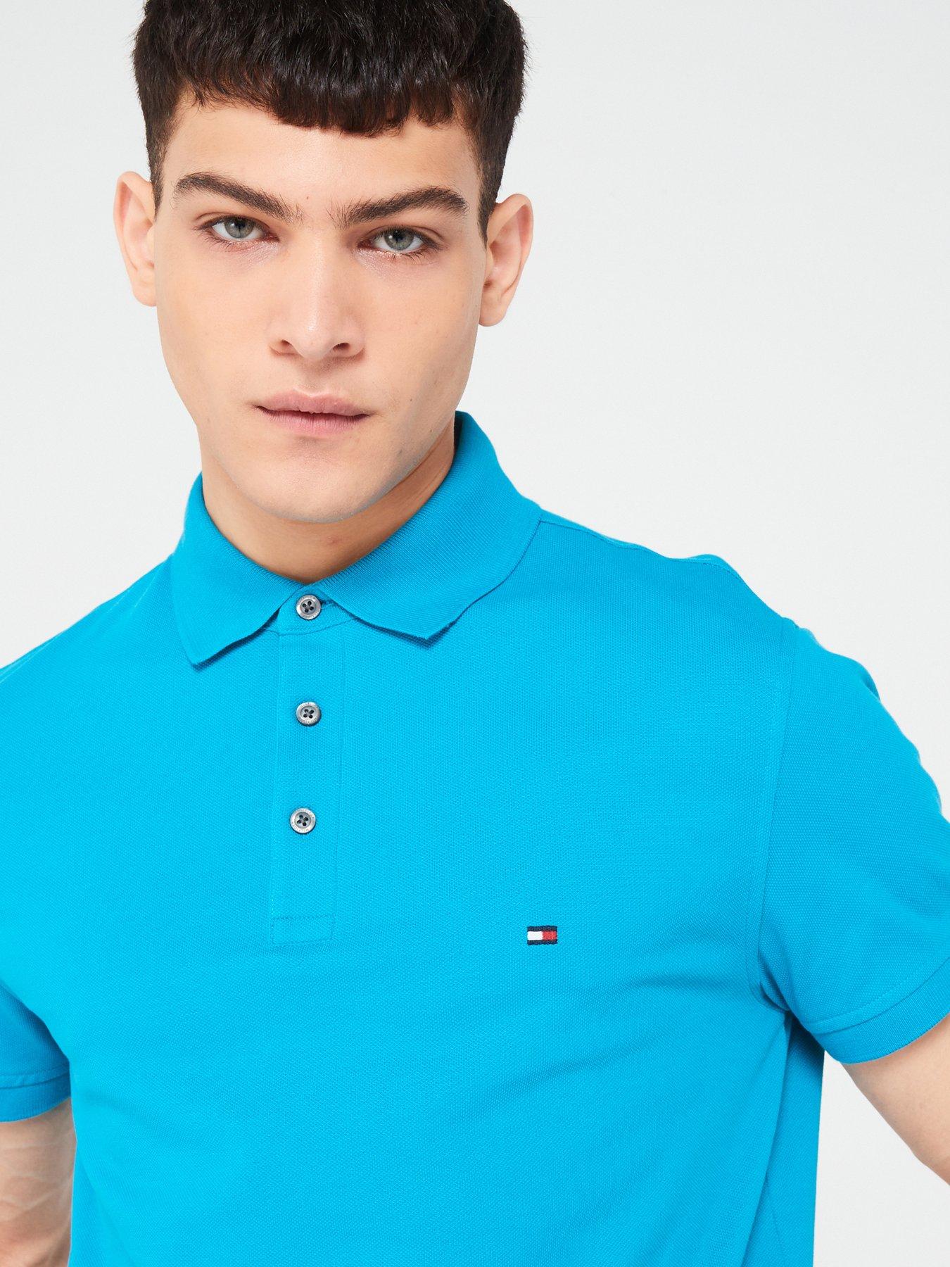 Tommy Hilfiger 1985 Slim Fit Polo Shirt - Blue | Very.co.uk