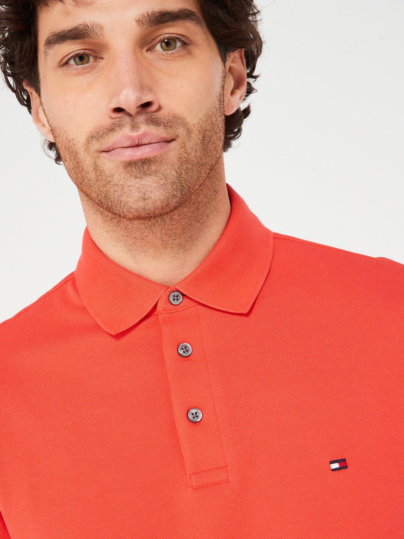 Tommy Hilfiger 1985 Slim Fit Polo Shirt - Orange | Very.co.uk