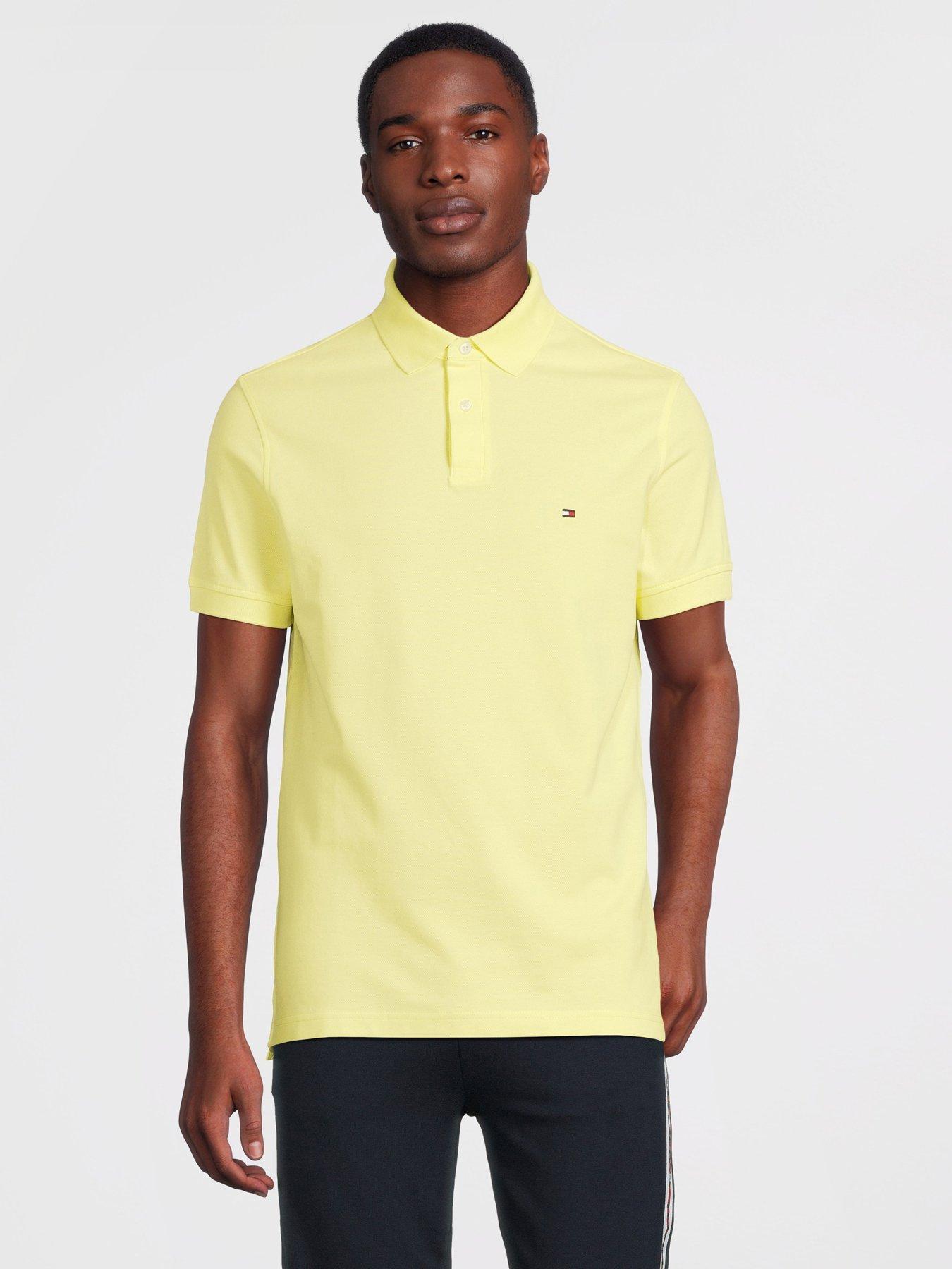 bright yellow polo shirt