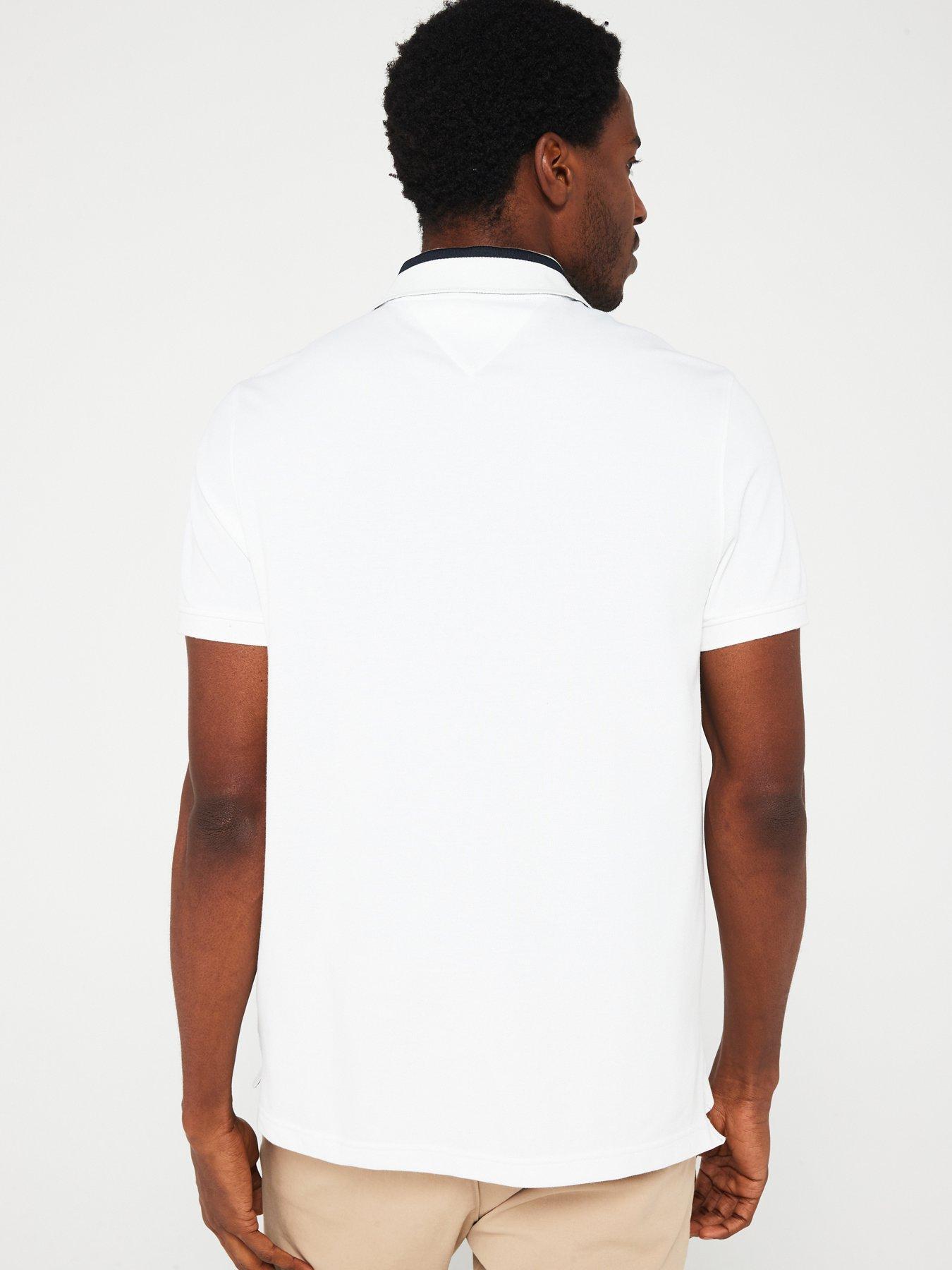 Tommy Hilfiger Pique Regular Fit Polo Shirt - White | Very.co.uk