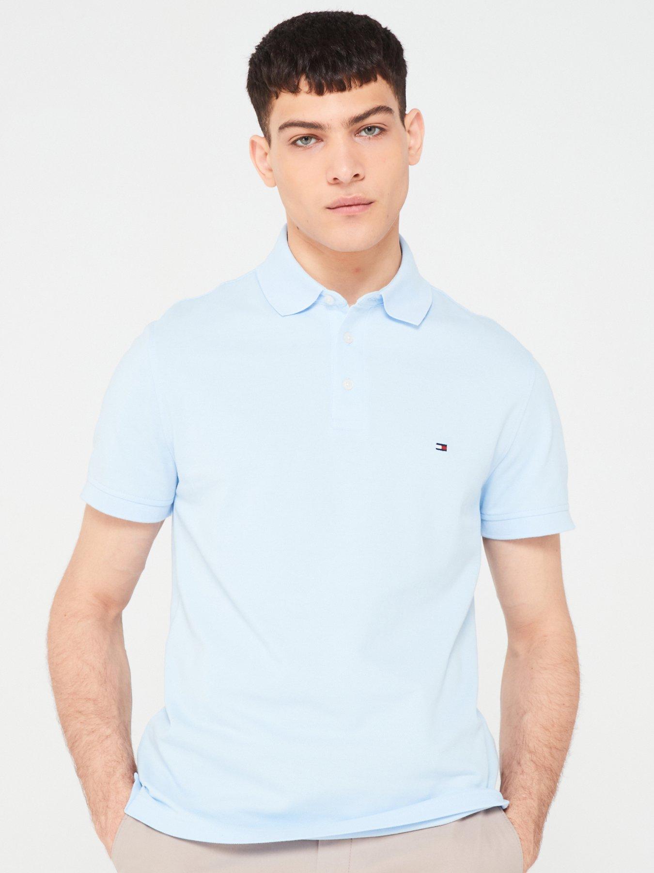 Tommy Hilfiger 1985 Slim Fit Polo Shirt - Light Blue | Very.co.uk