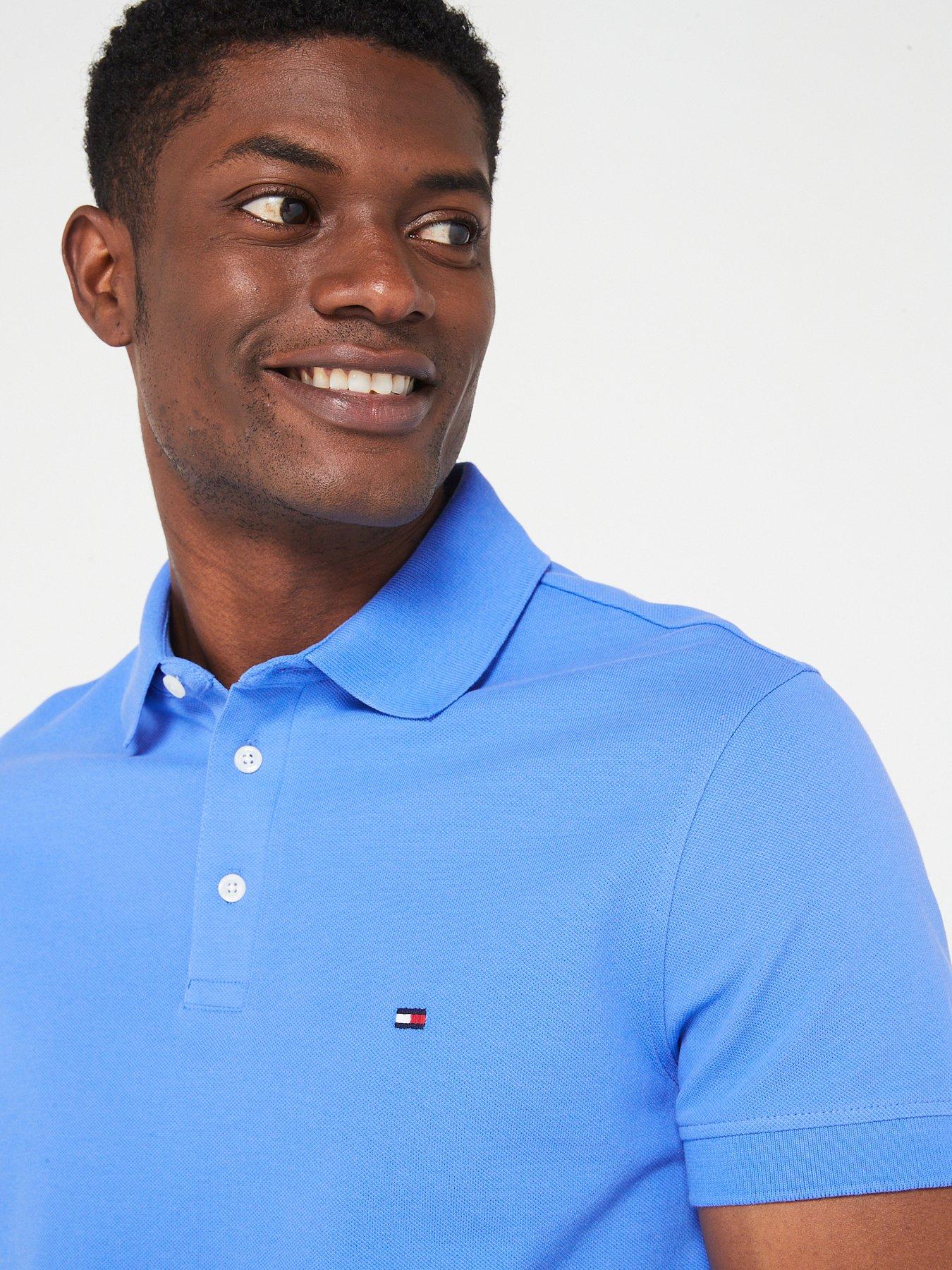 Tommy Hilfiger 1985 Slim Fit Polo Shirt - Blue | Very.co.uk