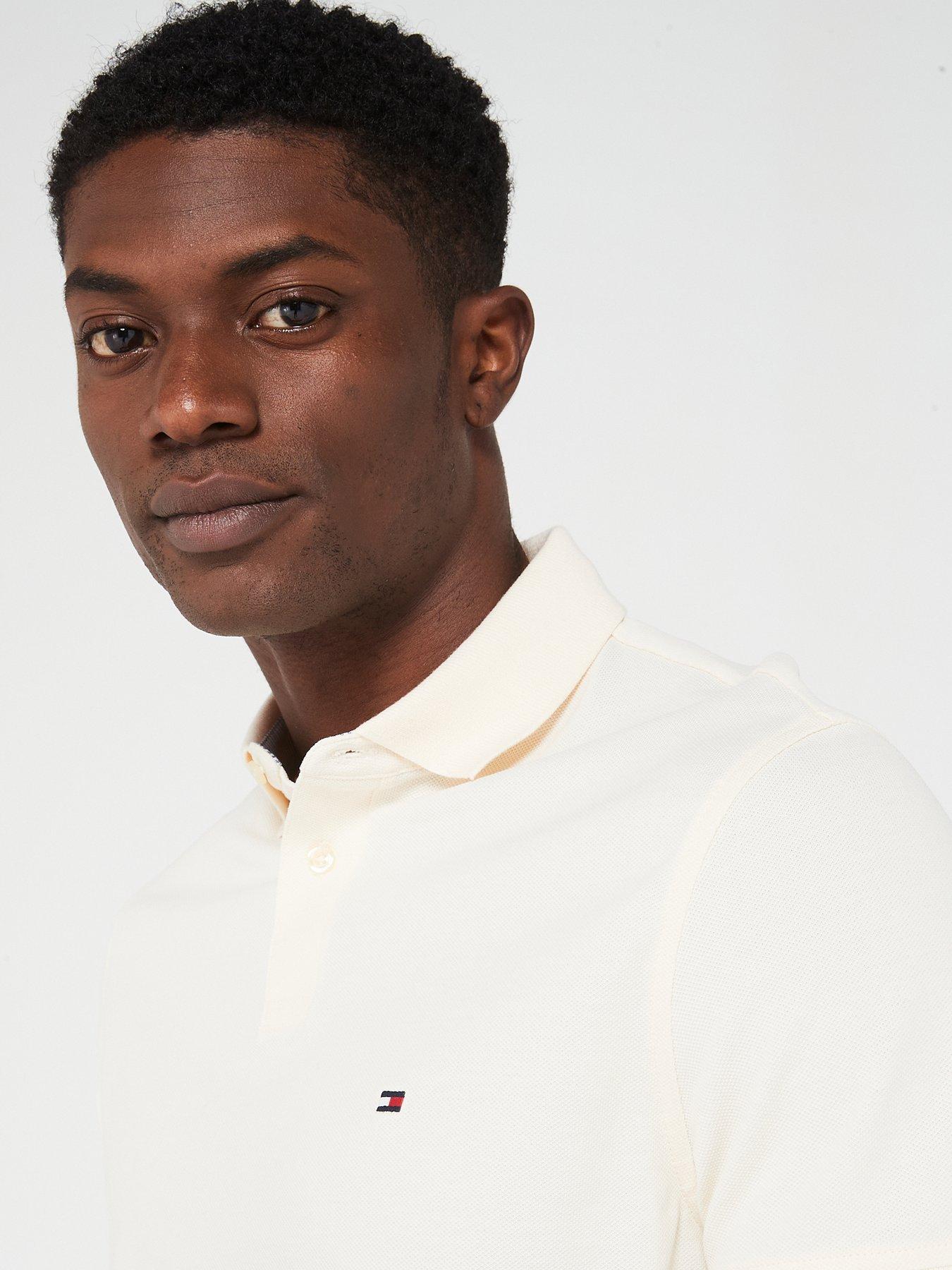 Tommy Hilfiger 1985 Regular Fit Polo Shirt - Light Natural | Very.co.uk