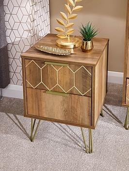 Product photograph of Gfw Orleans 2 Drawer Bedside Chest from very.co.uk