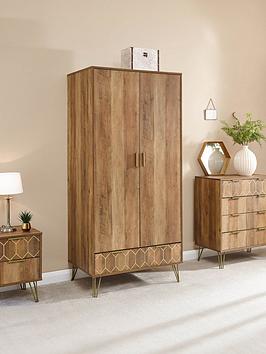 Product photograph of Gfw Orleans 2 Door 1 Drawer Wardrobe from very.co.uk