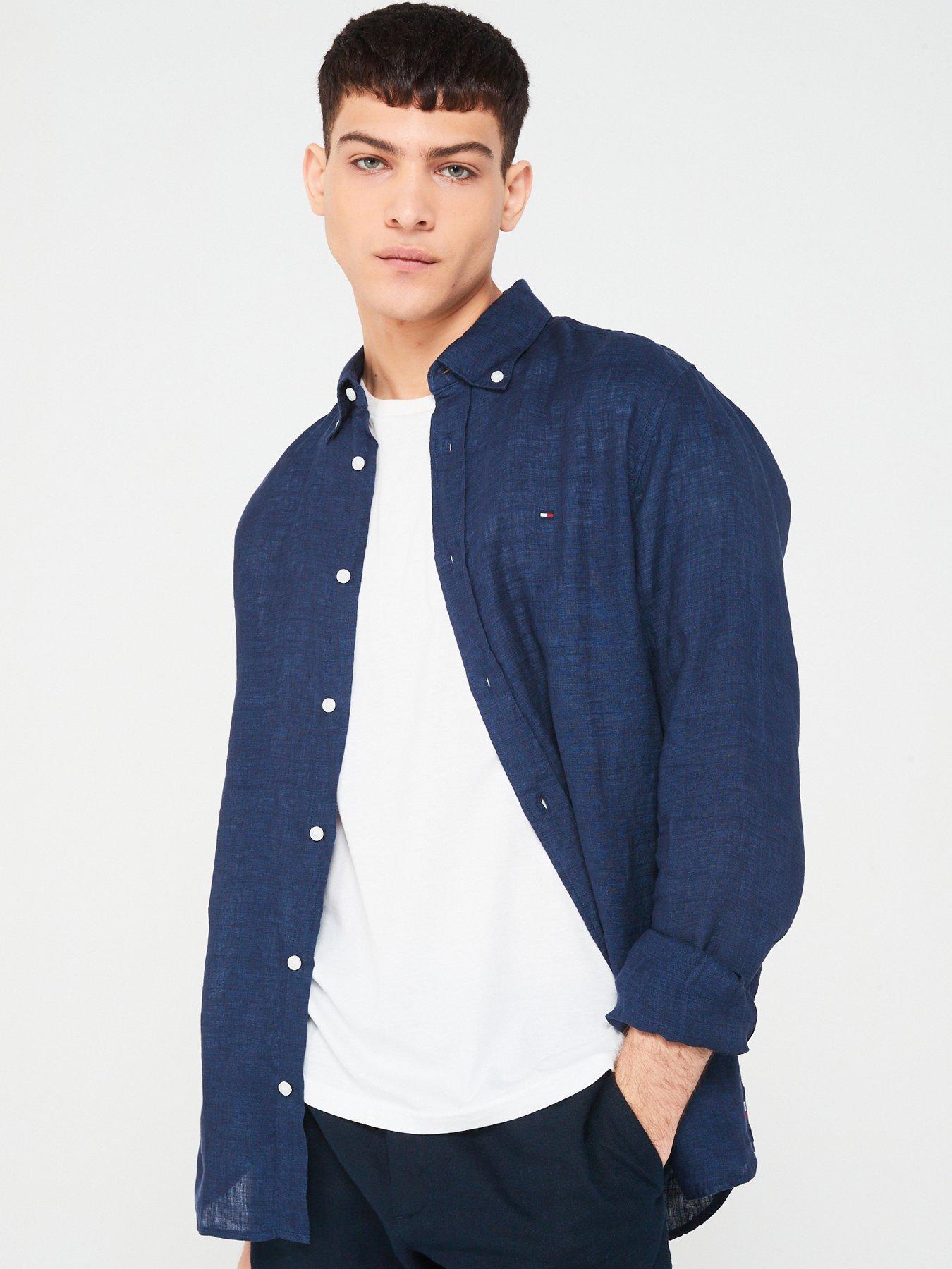 undefined Pigment Dyed Regular Fit Shirt - Navy